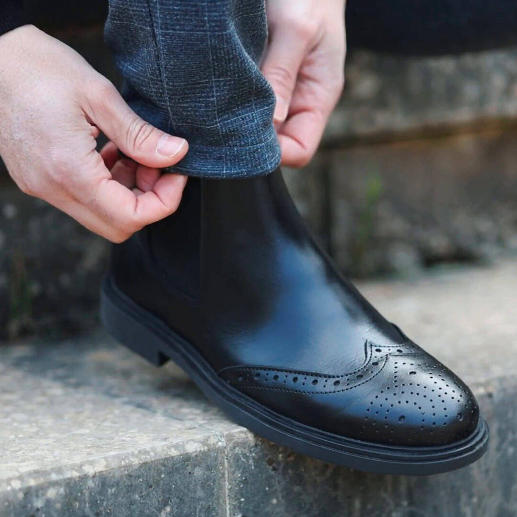 Black leather boots - Graziano