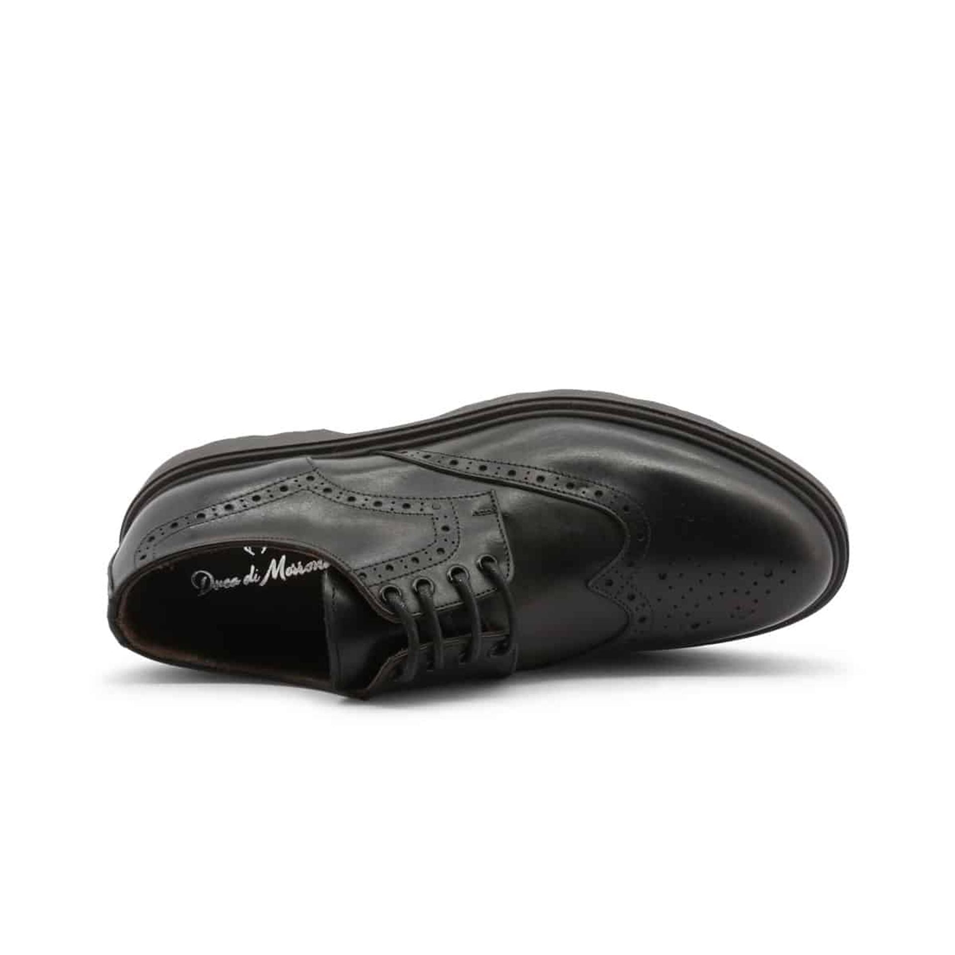Scarpa stringata derby pelle nero coda di rondine