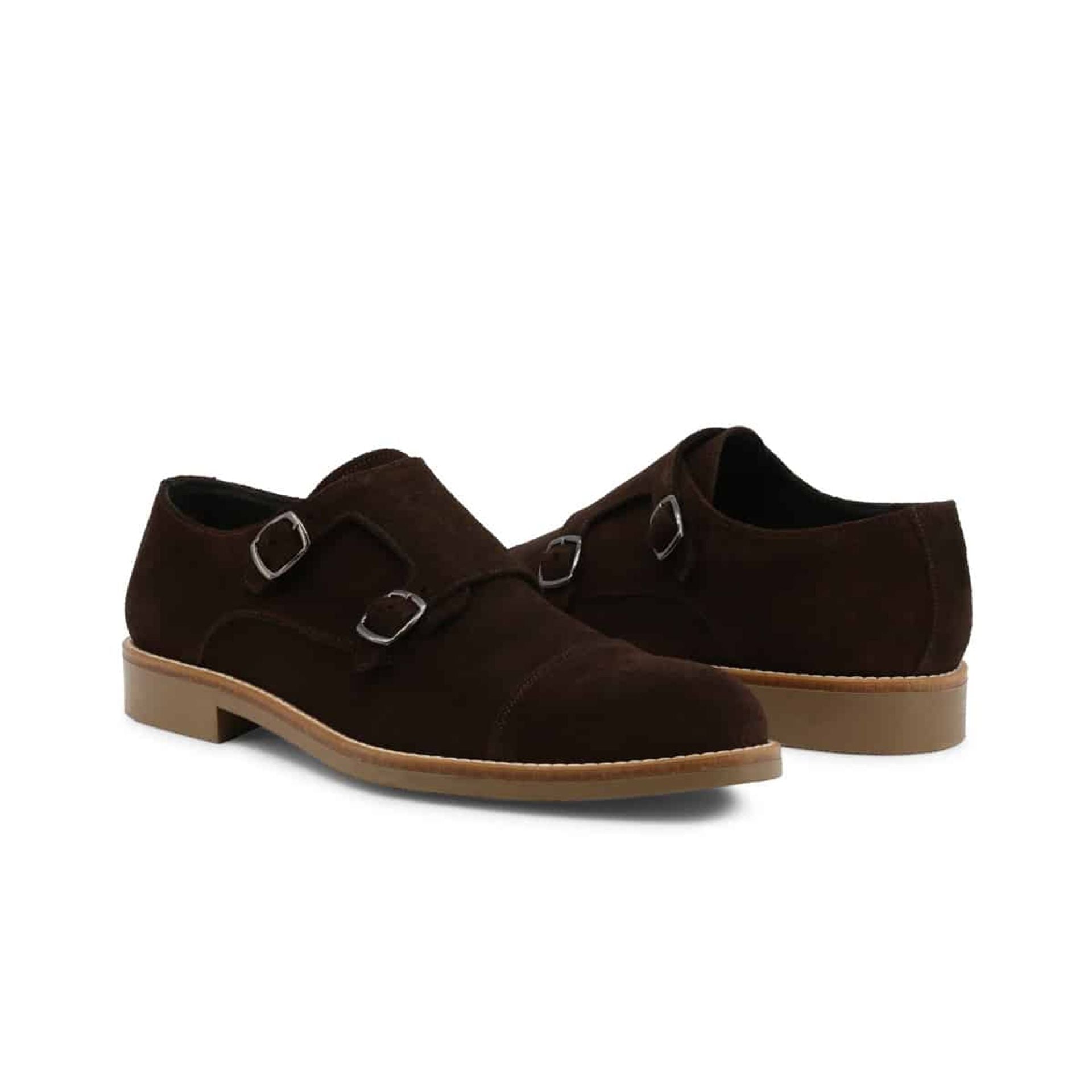 Paio di Scarpe Doppia Fibbia Uomo color marrone Duca di Morrone