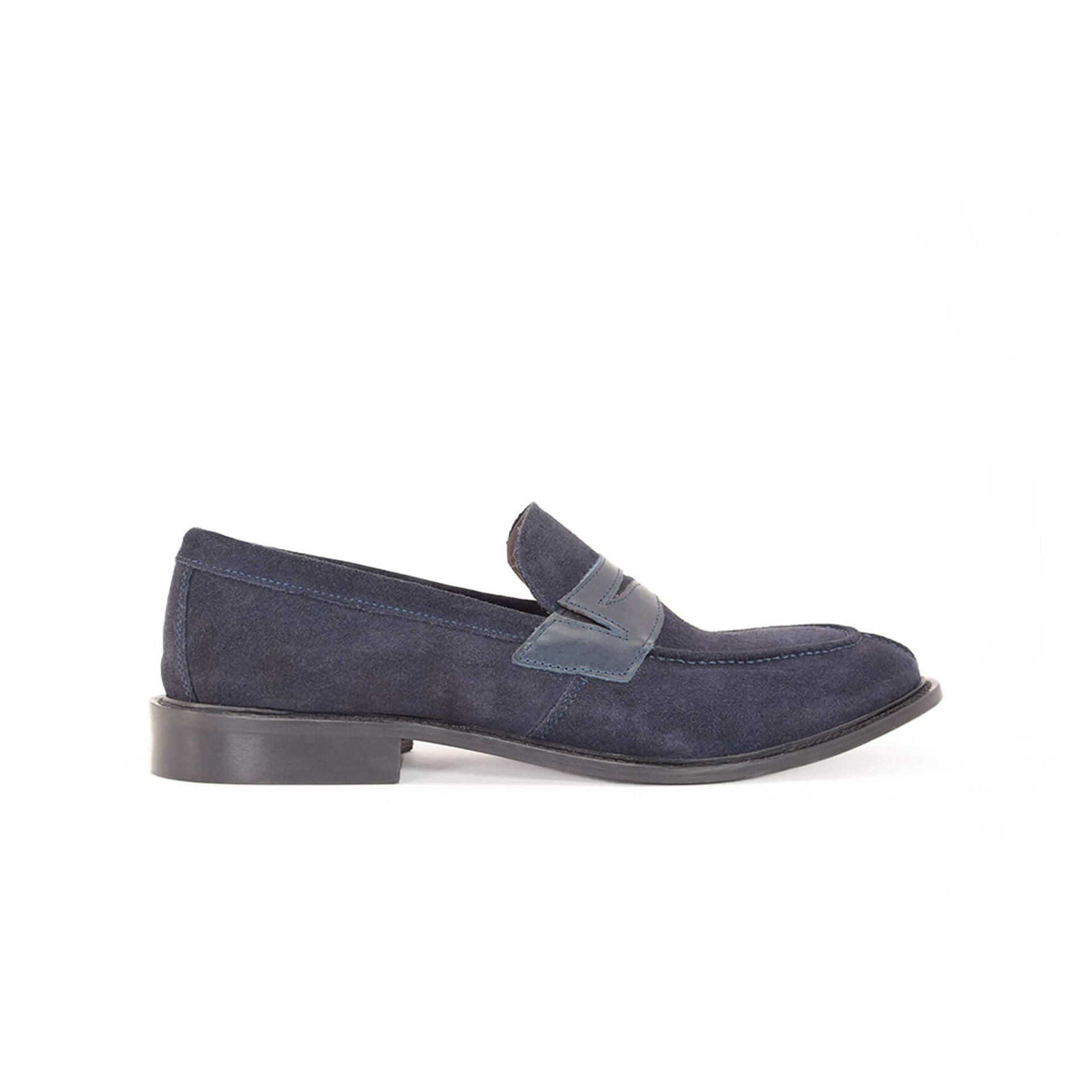 Mocassini Loafers scamosciati blu - Antonio