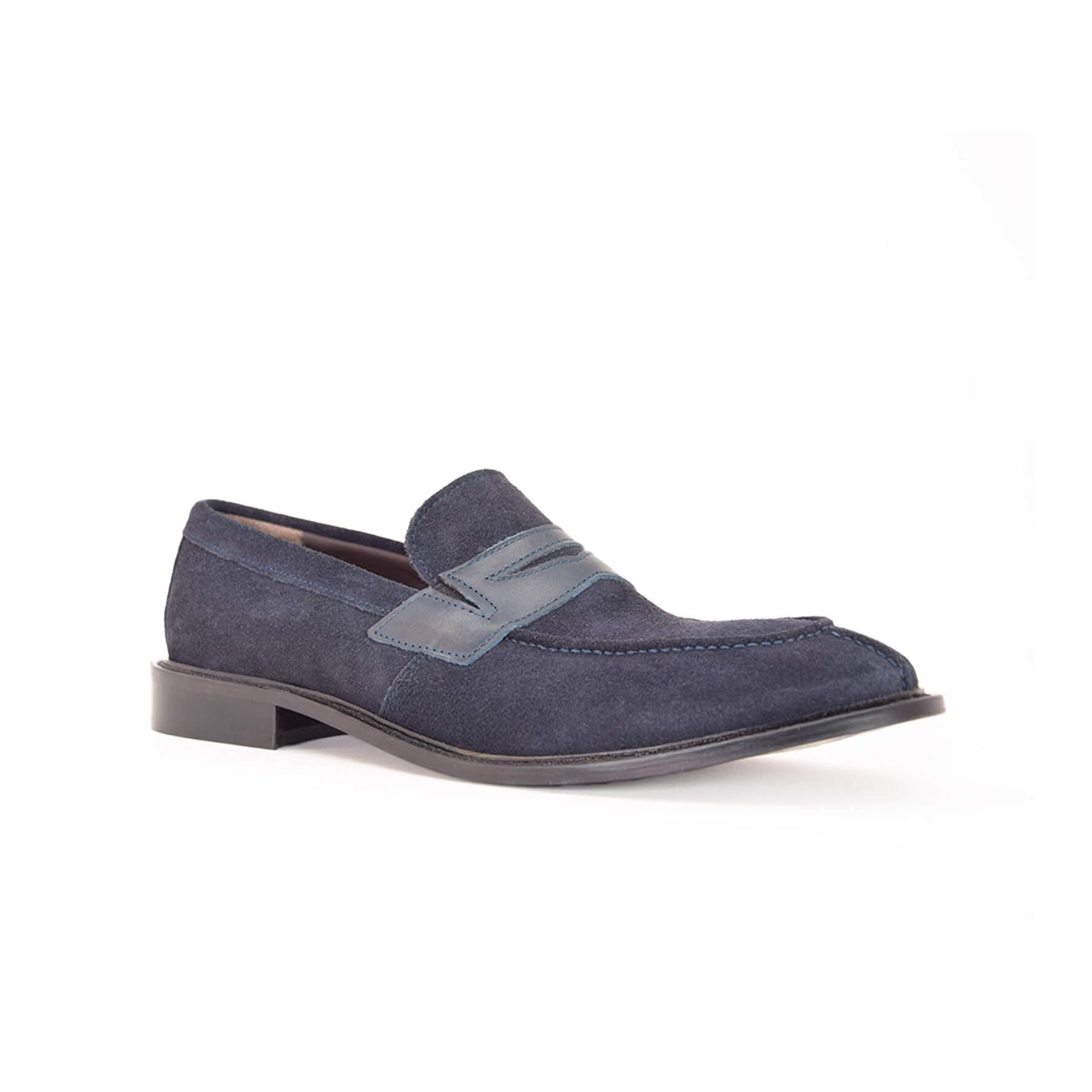 Mocassini Loafers scamosciati blu - Antonio