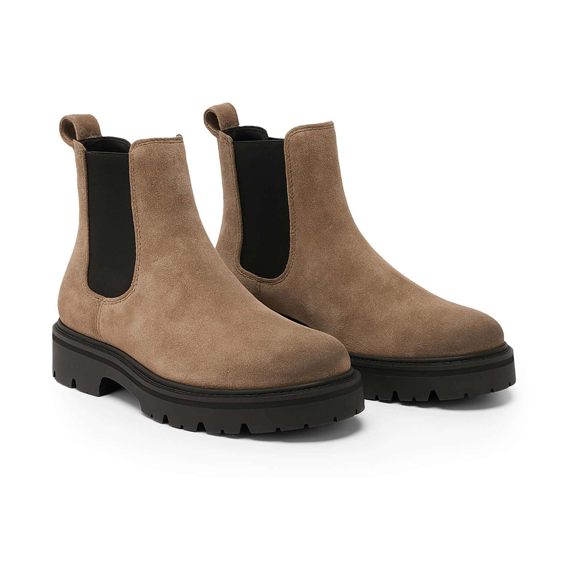 Paio di Stivaletti Uomo scamosciati Beige | Made in Italy | Furio