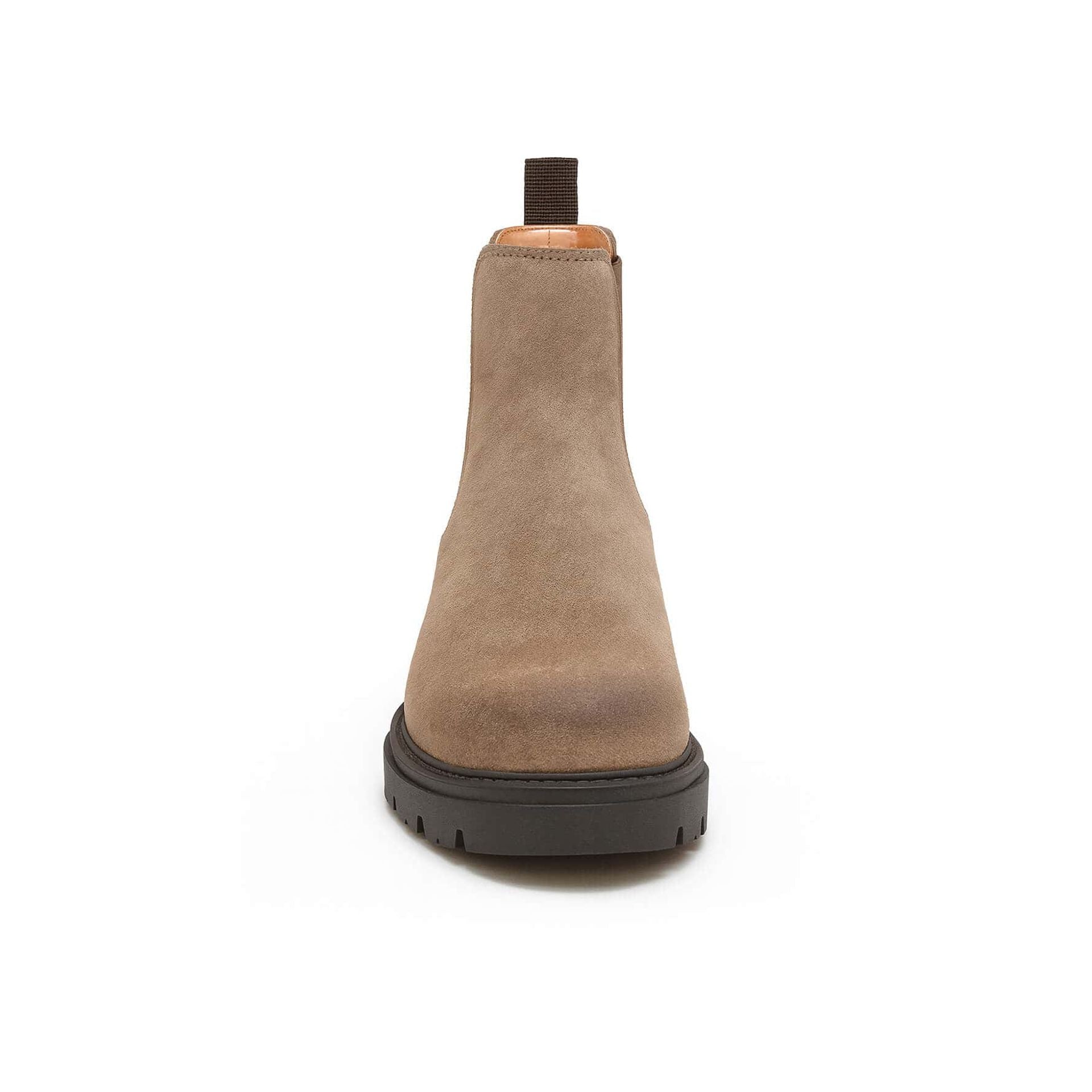 Punta rotonda Stivaletti Uomo scamosciati Beige | Made in Italy | Furio