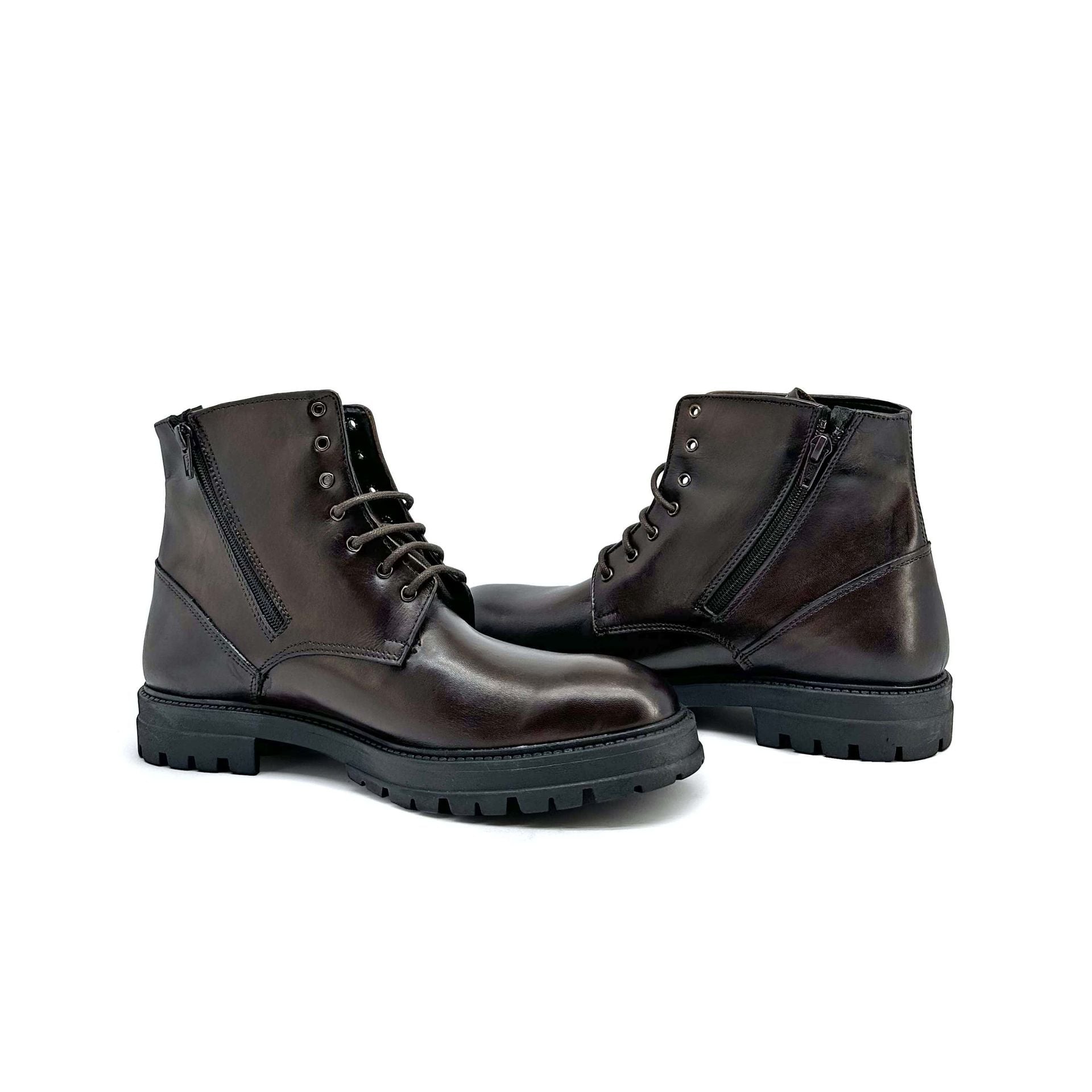 Bottines homme en cuir marron - Ciro