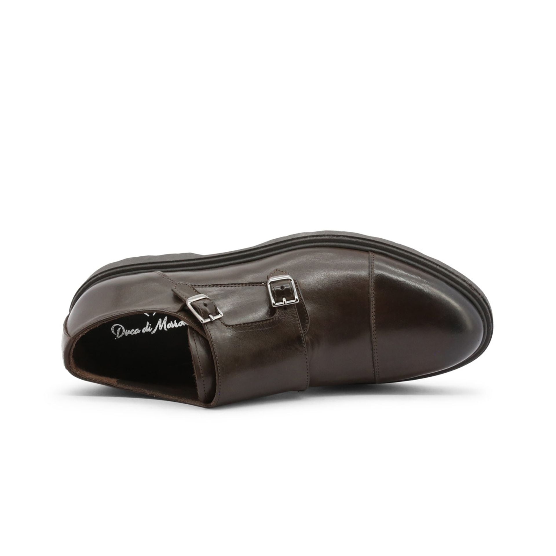 scarpe eleganti uomo marrone Duca di Morrone vista da alto