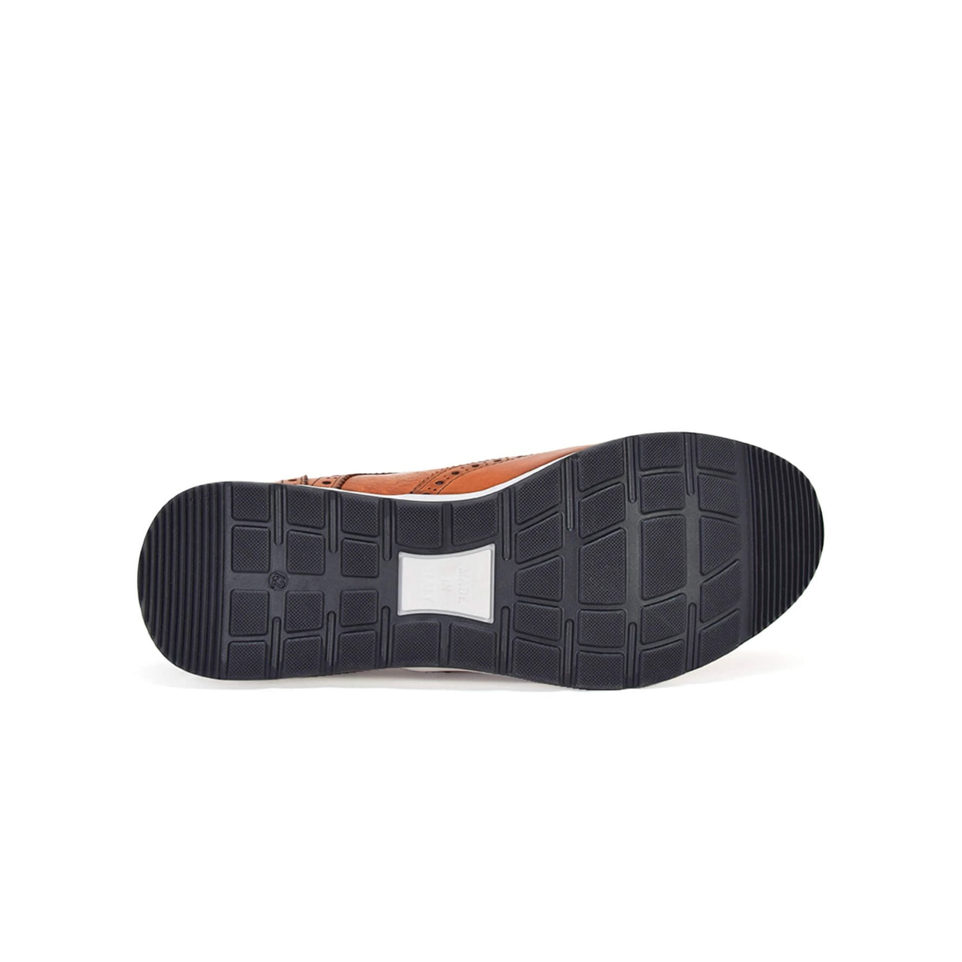 suola gomma Scarpe snekears eleganti Stringate da uomo in pelle marrone made in italy
