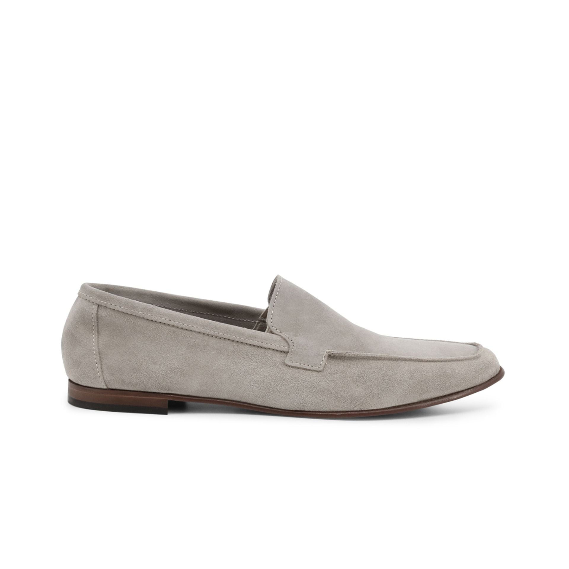 mocassini uomo eleganti camoscio grigio Duca di Morrone