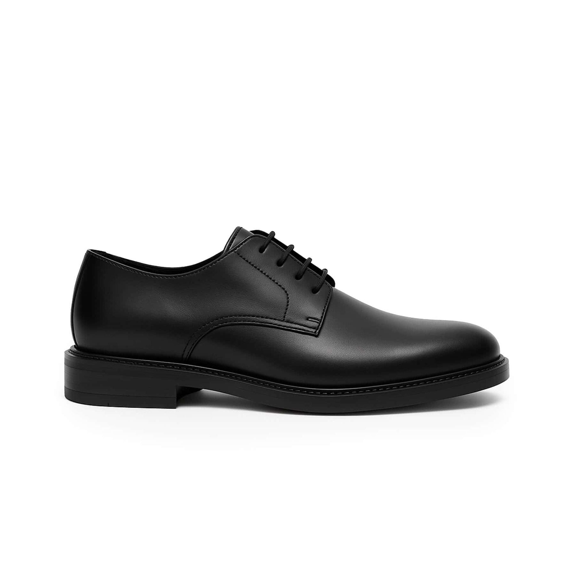 Scarpe eleganti Derby da uomo nere Made in Italy Lucrezio