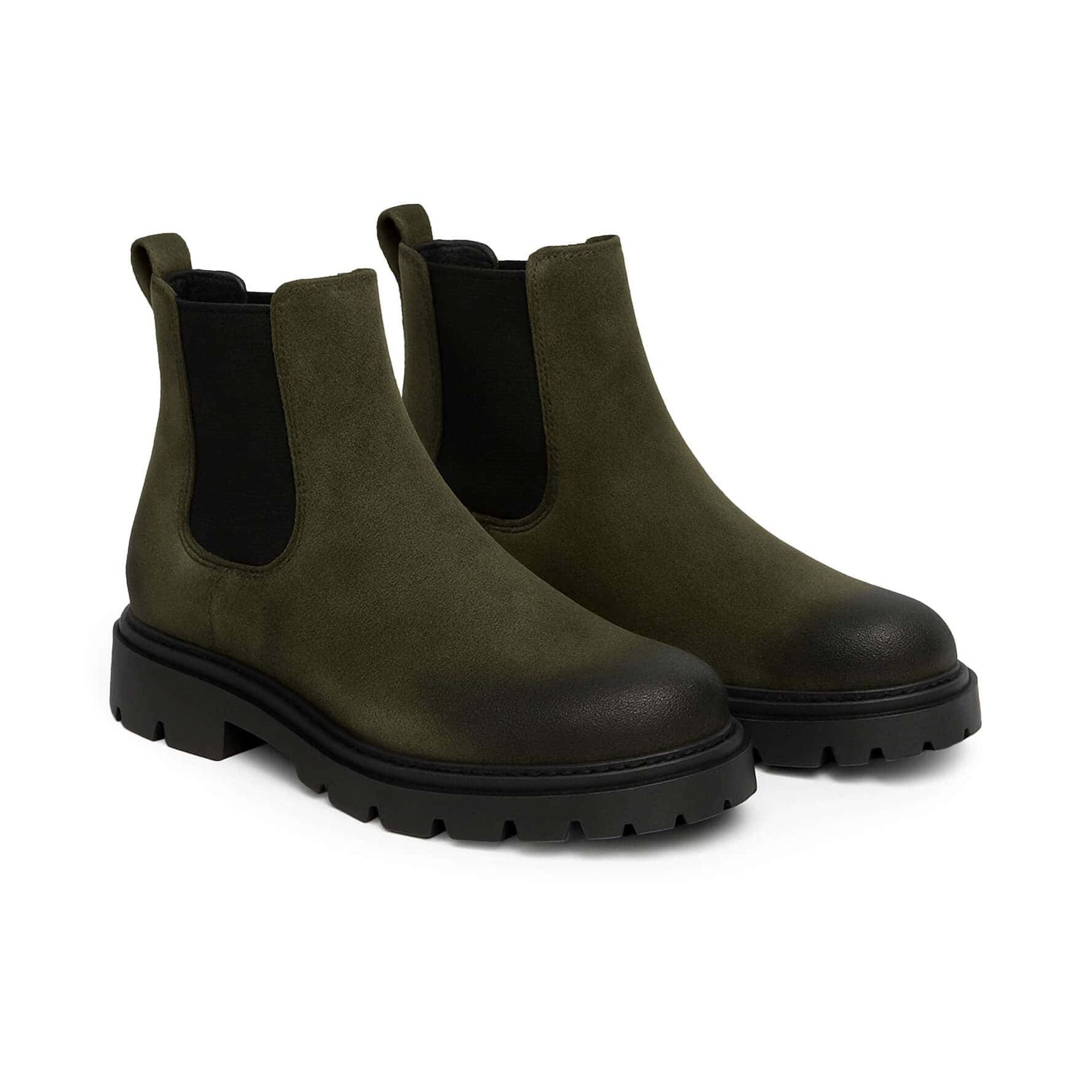Paio di Stivaletti Uomo Camoscio Verde | Made in Italy | Furio
