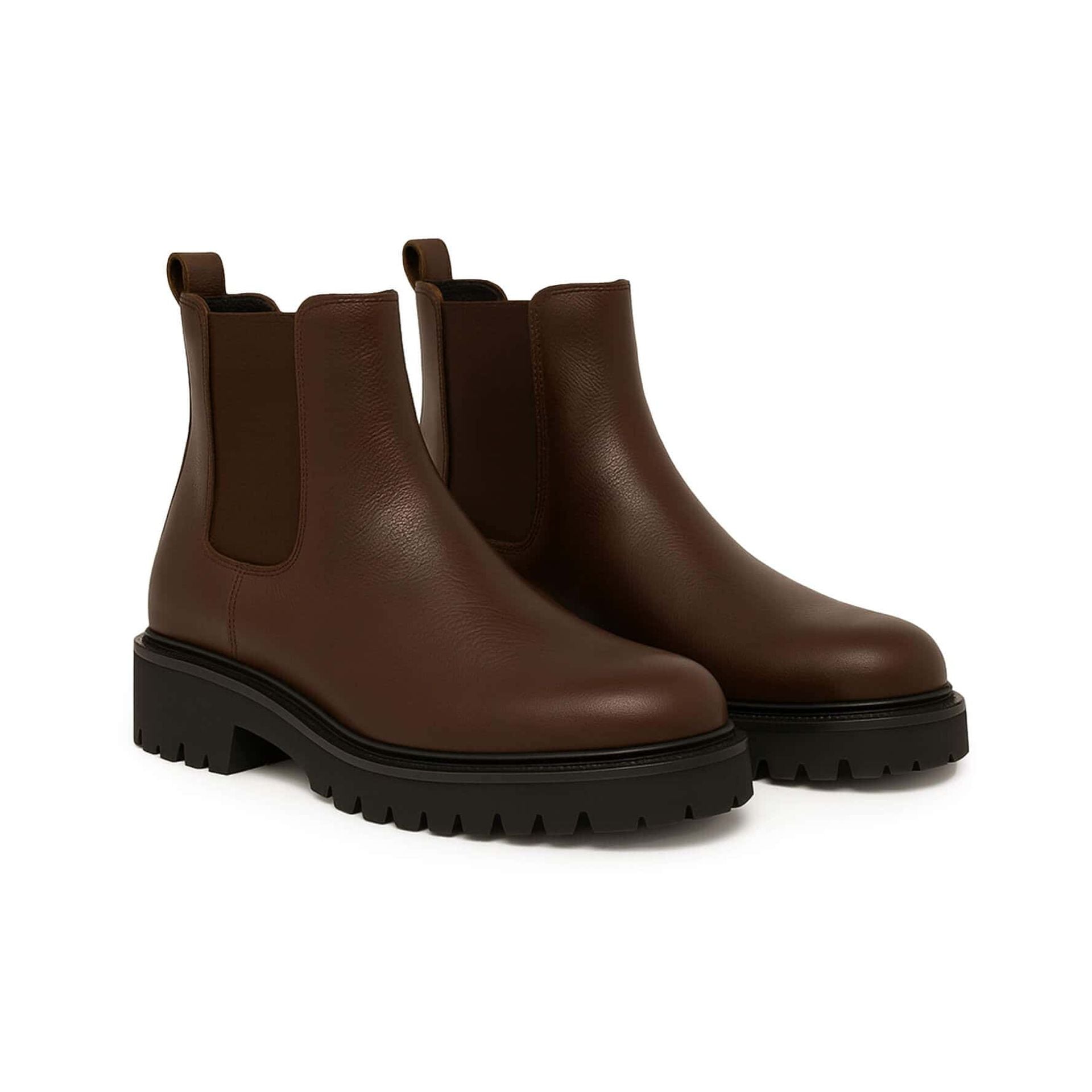 Paio di Stivaletti Uomo in Pelle Marrone | Made in Italy | Furio