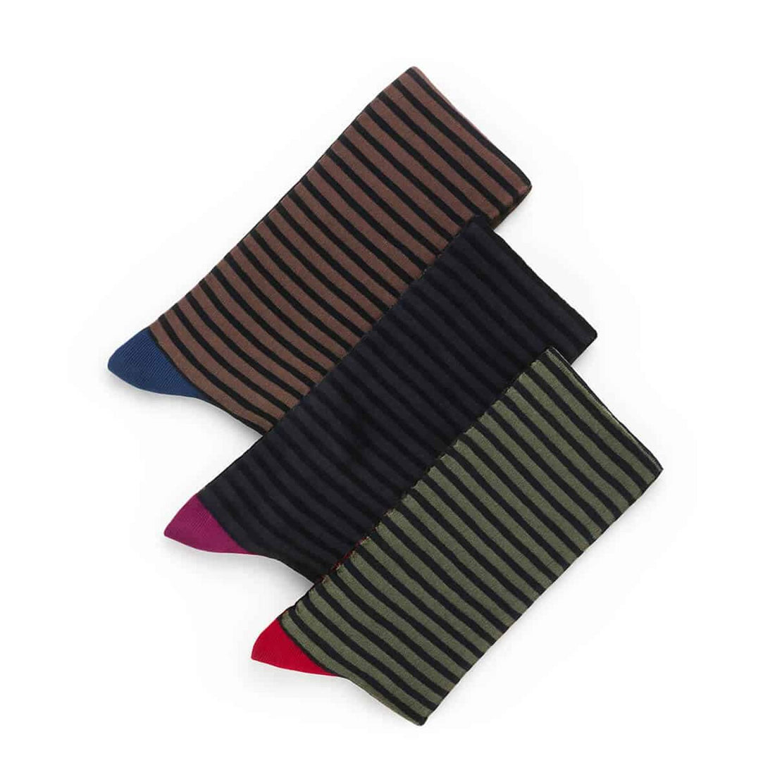 Tripack Socken - Gestreifte