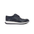 sneakers stringate da uomo in pelle blu made in italy