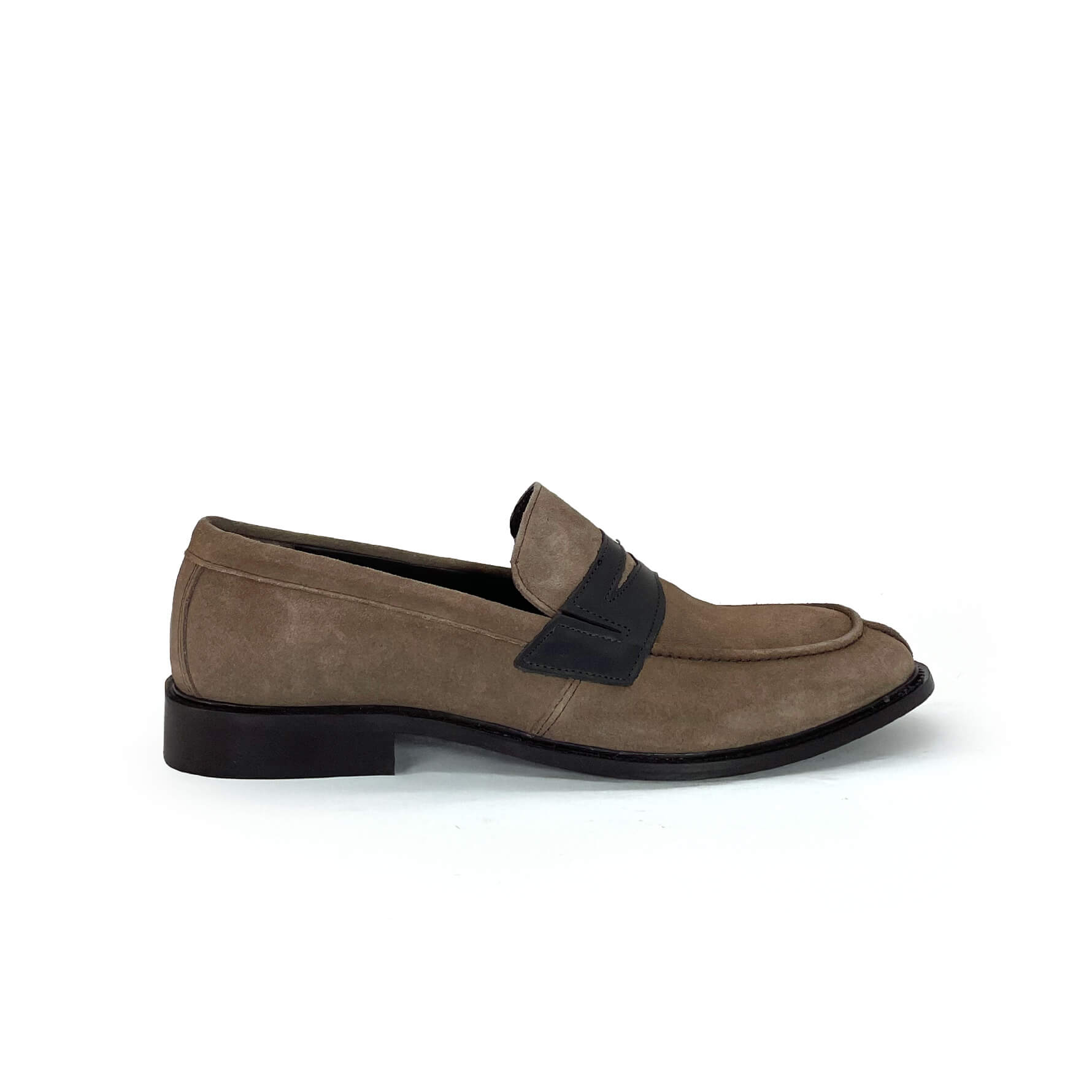 Mocassini uomo scamosciati taupe - Antonio