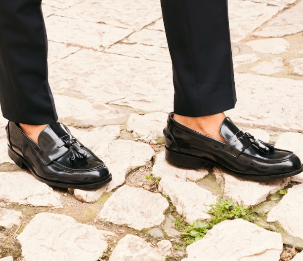 Schwarze Ledermocassin - Ascanio