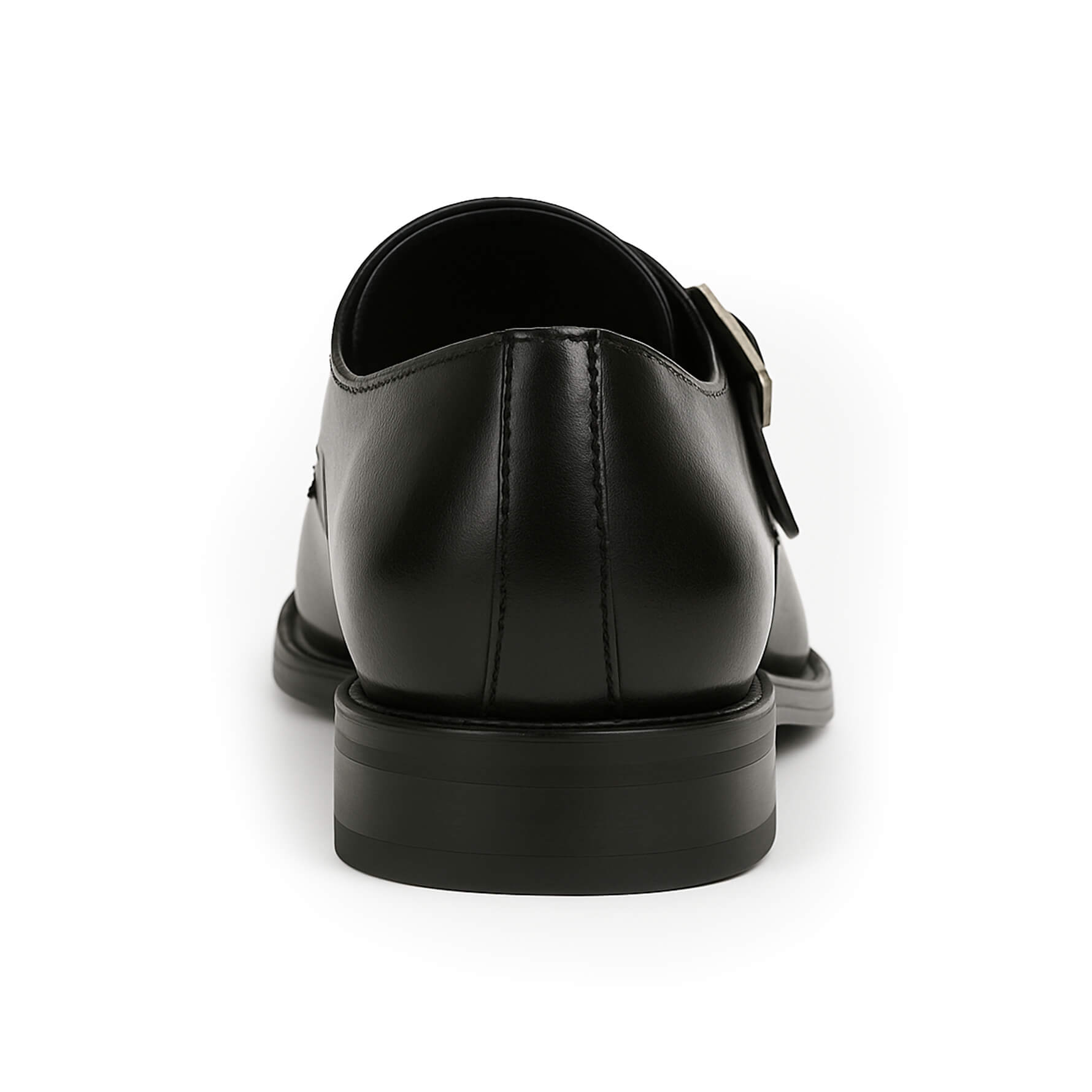Tacco Scarpa Doppia Fibbia in Pelle Nera - Davide
