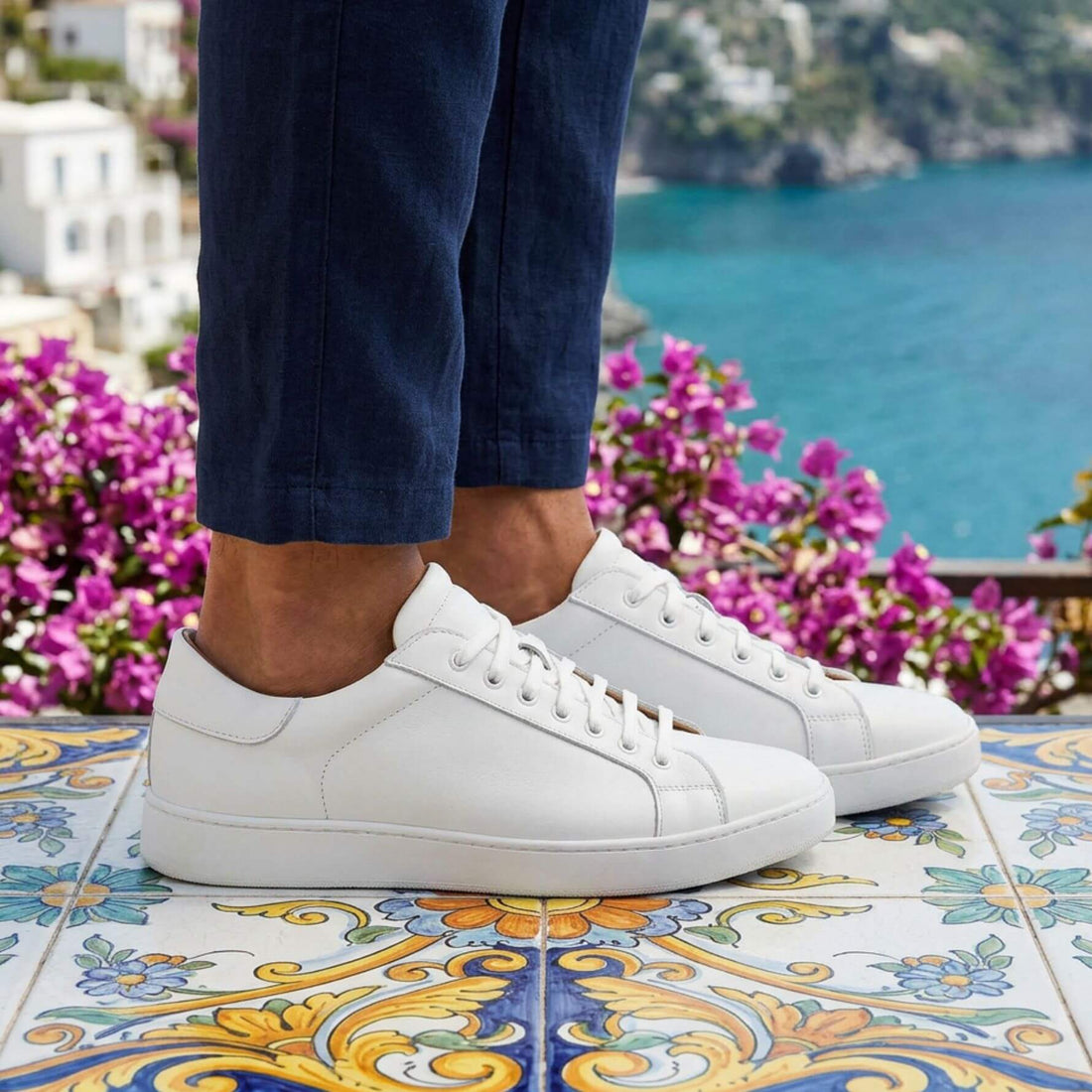 Sneakers pelle Bianco - Fabrizio