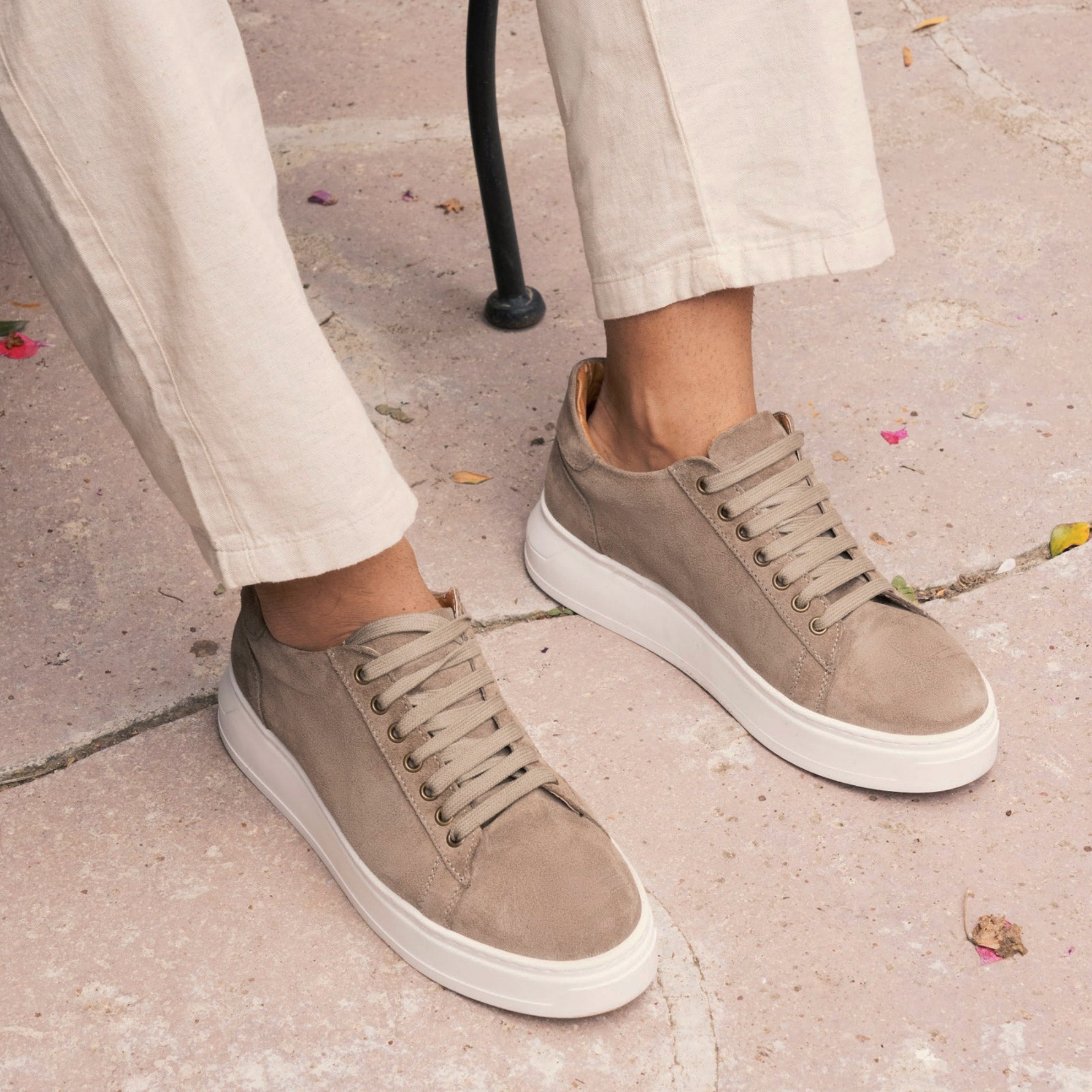 Sneakers camoscio Grigio - Fabrizio