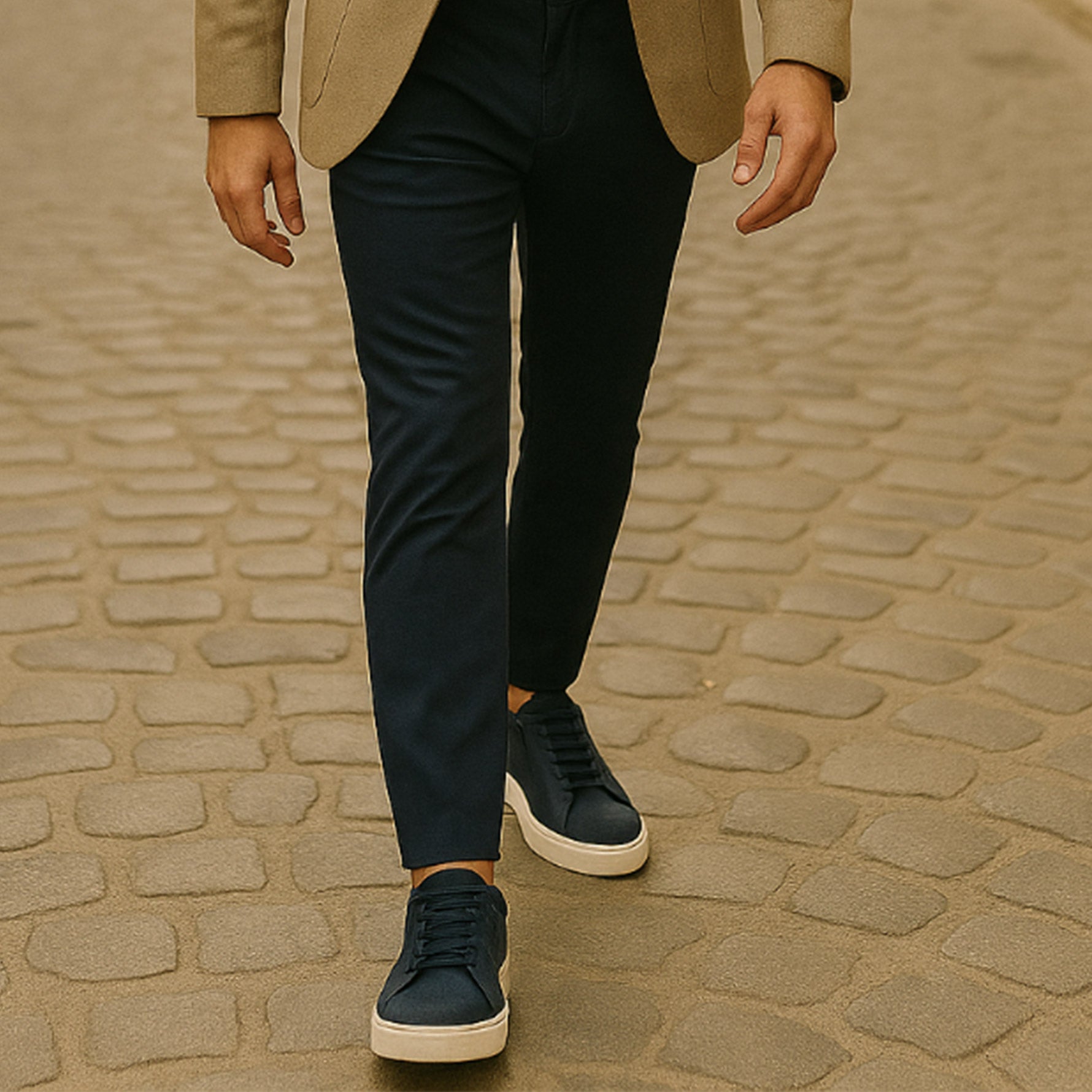 Sneakers pelle Blu - Fabrizio