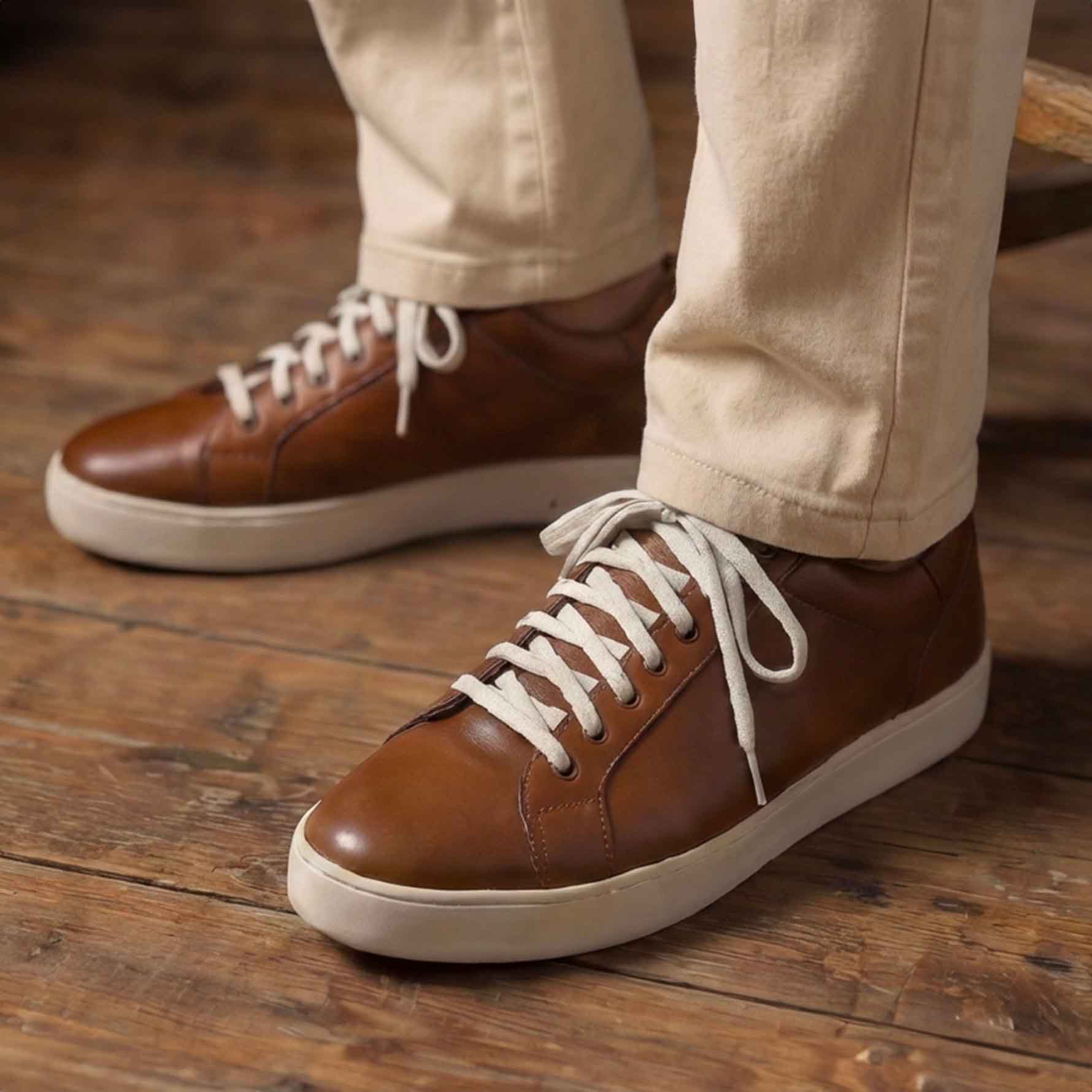 Sneakers pelle Marrone - Fabrizio