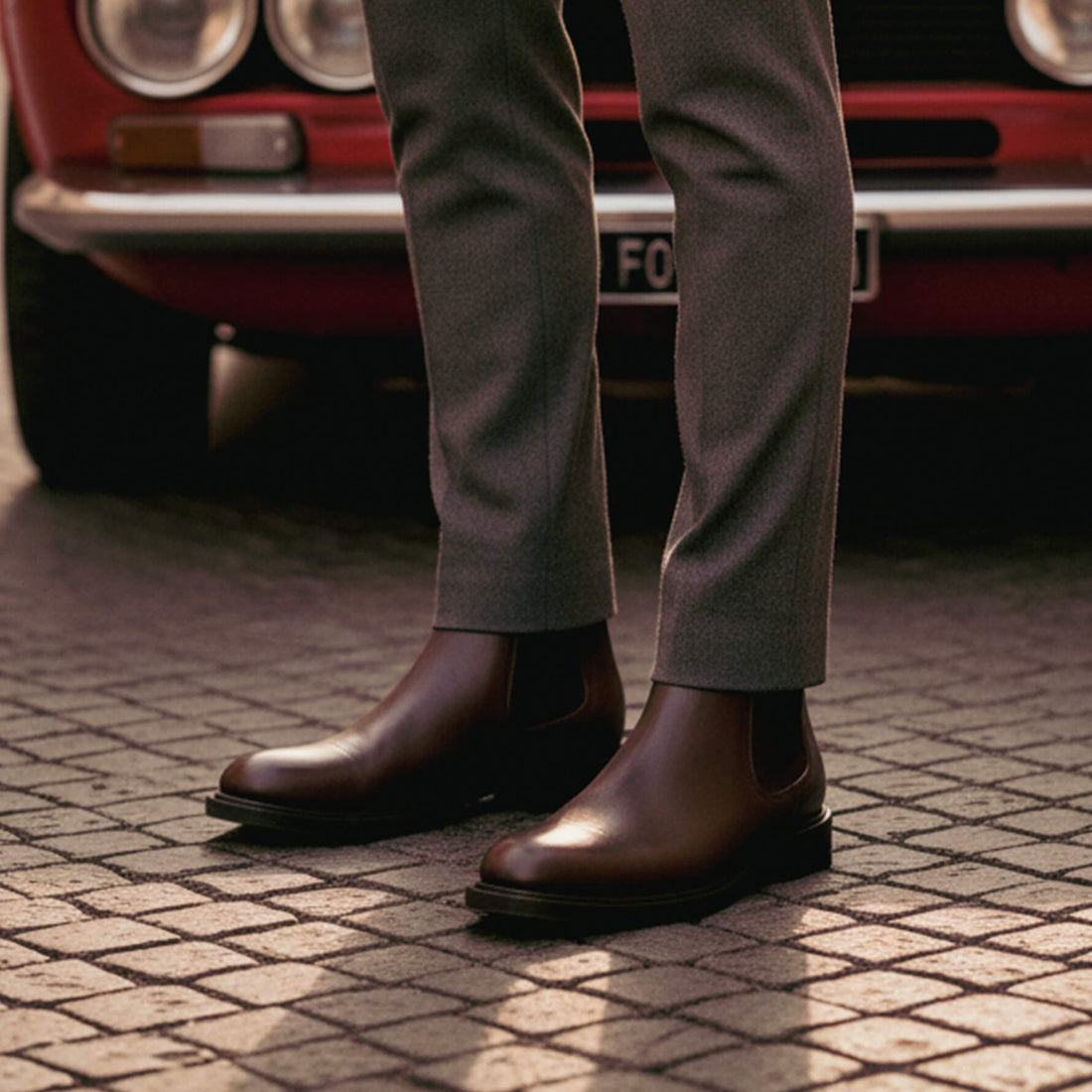 Bottines Chelsea en cuir marron - Ferdinando