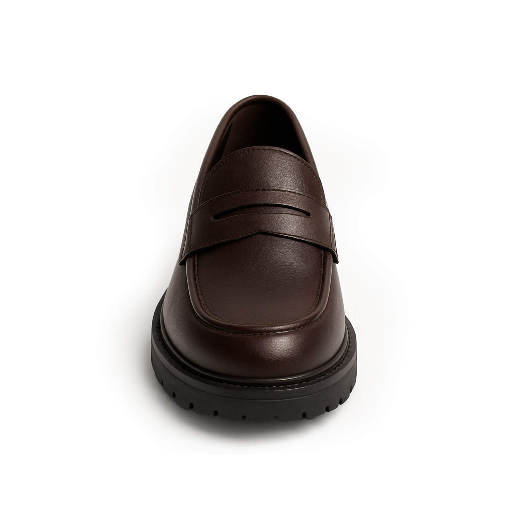 Mocassini uomo invernali pelle marone - Made in italy - Fulvio - punta rotonda