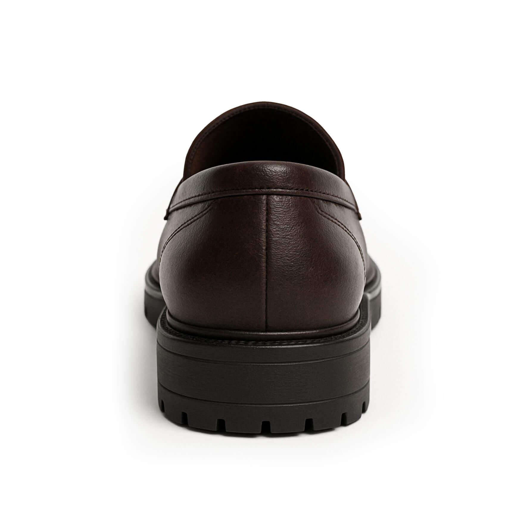 Mocassini uomo invernali pelle marone - Made in italy - Fulvio - tacco