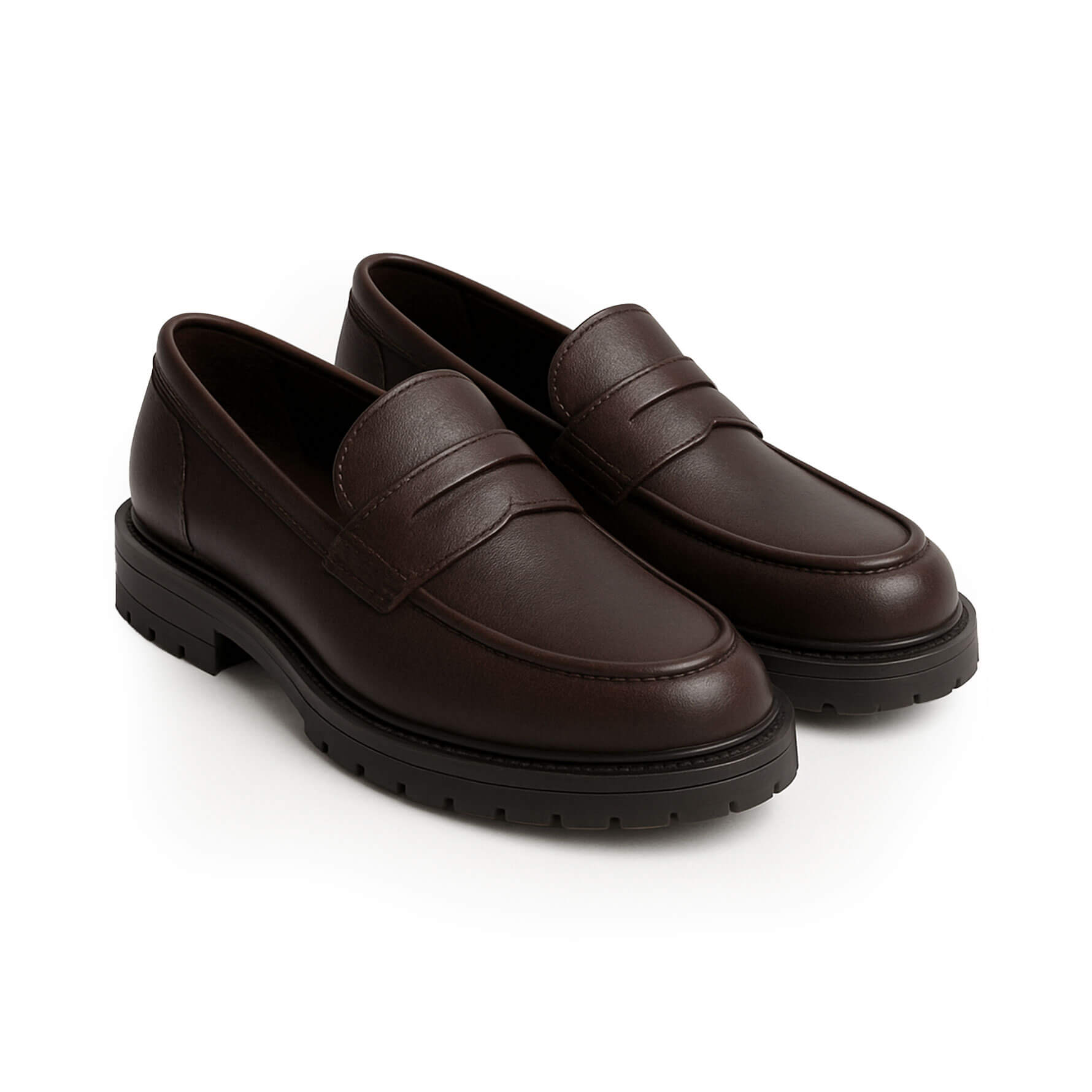 Mocassini uomo invernali pelle marone - Made in italy - Fulvio - paio