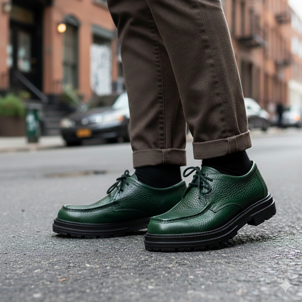 Scarpa Ingegnere Pelle verde - Gerardo