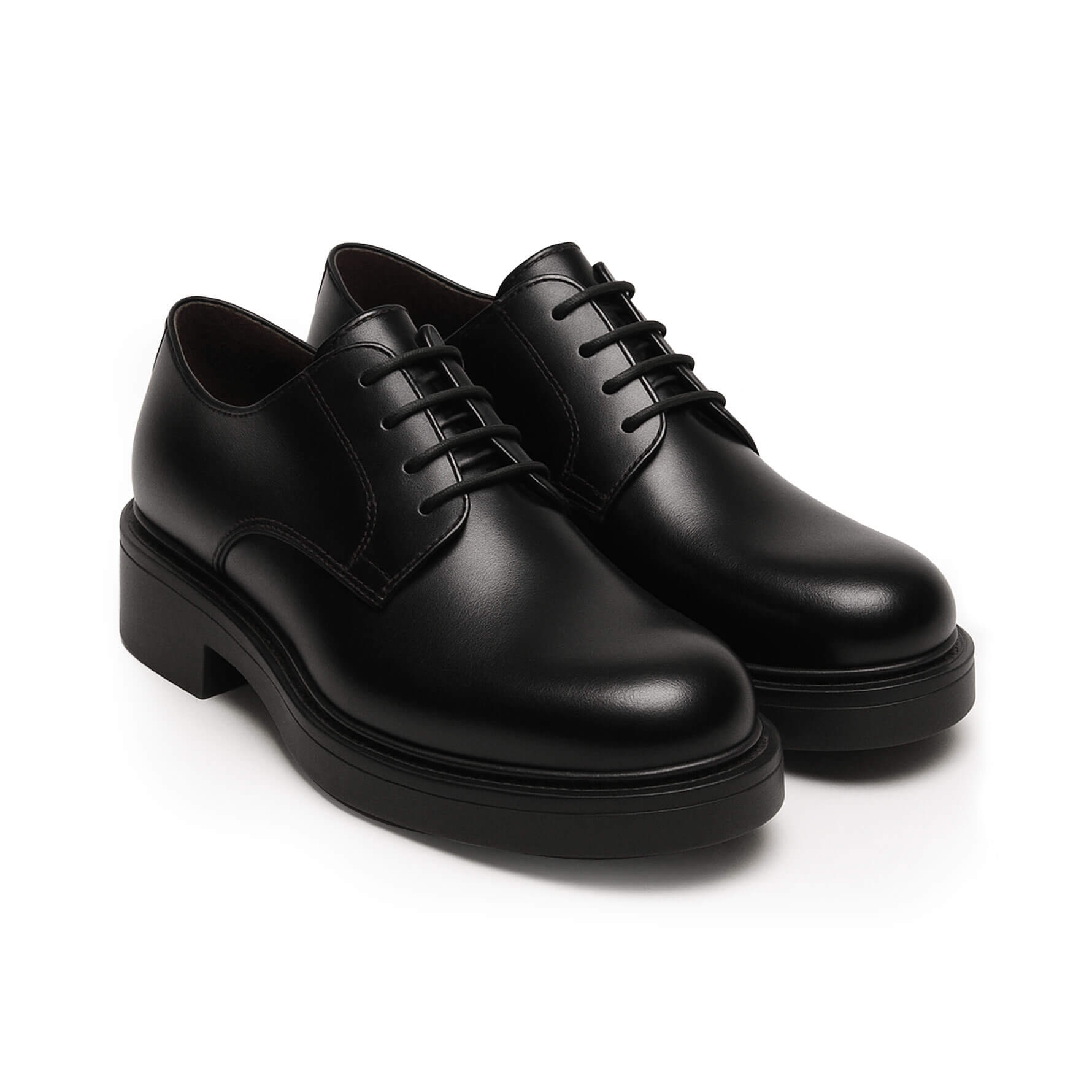 Paio di Scarpa Elegante Derby pelle nera Made in Italy - Gioele