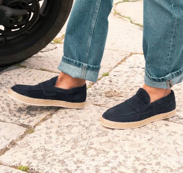 Espadrillas scamosciate Blu - Leo