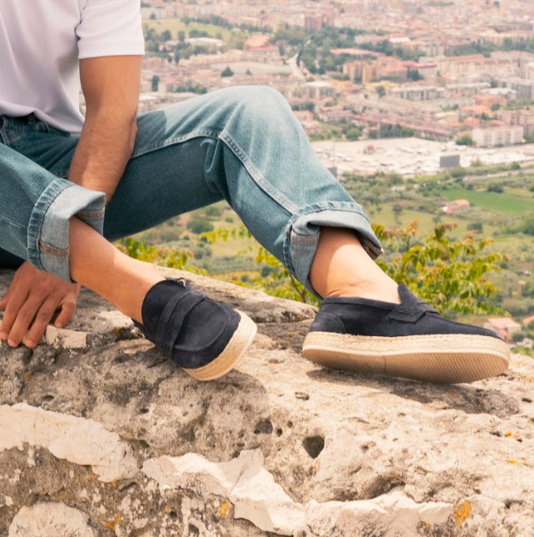Espadrillas scamosciate Blu - Leo