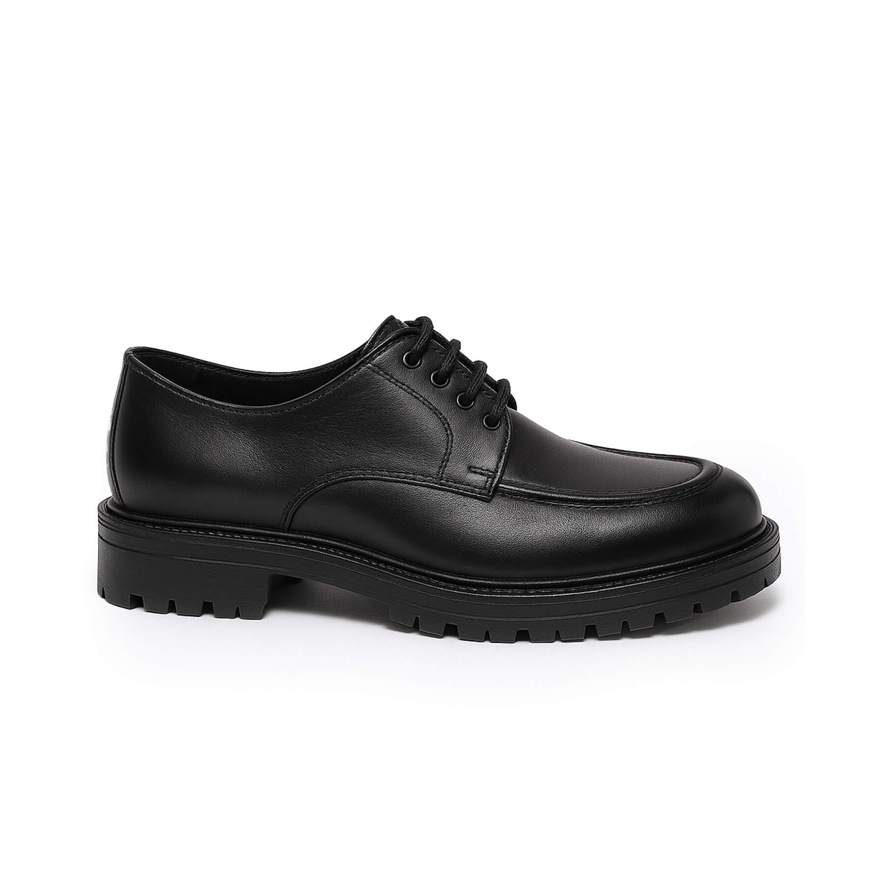Scarpa Derby Modello Ingeniere Pelle Nera - Made in Italy - Marcello