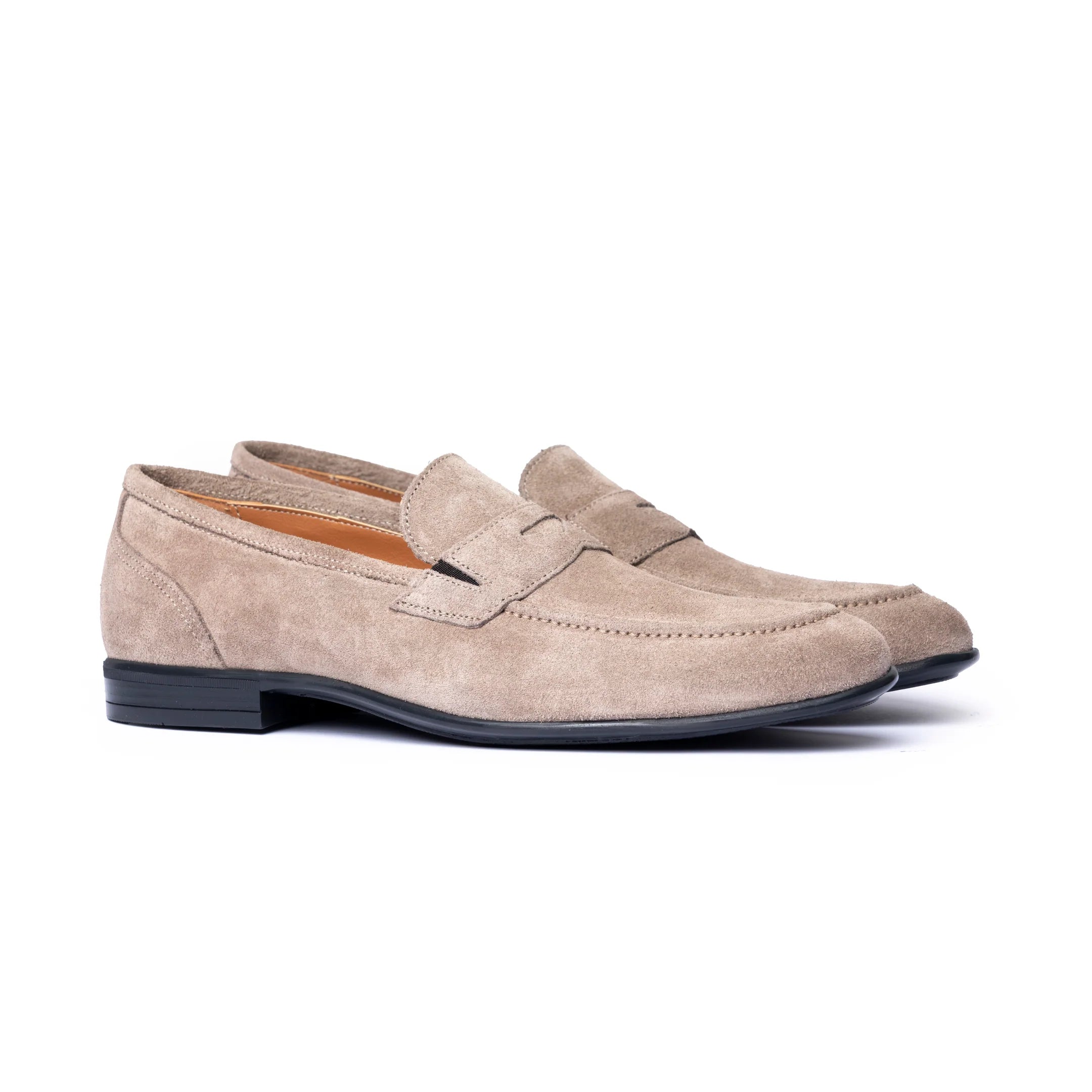 Mocassini in camoscio beige - Leone - Made in Italy paio