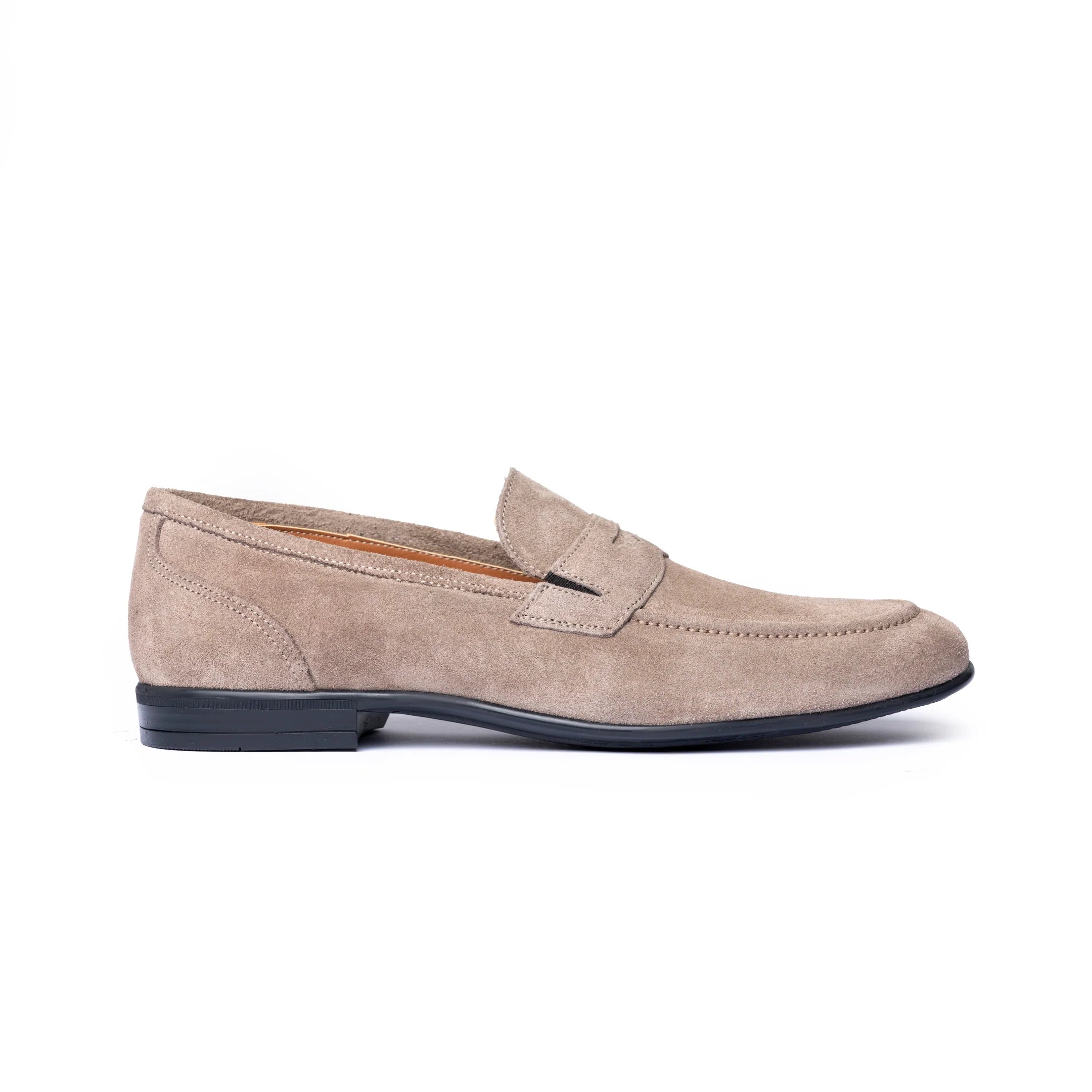 Mocassini in camoscio beige - Leone - Made in Italy