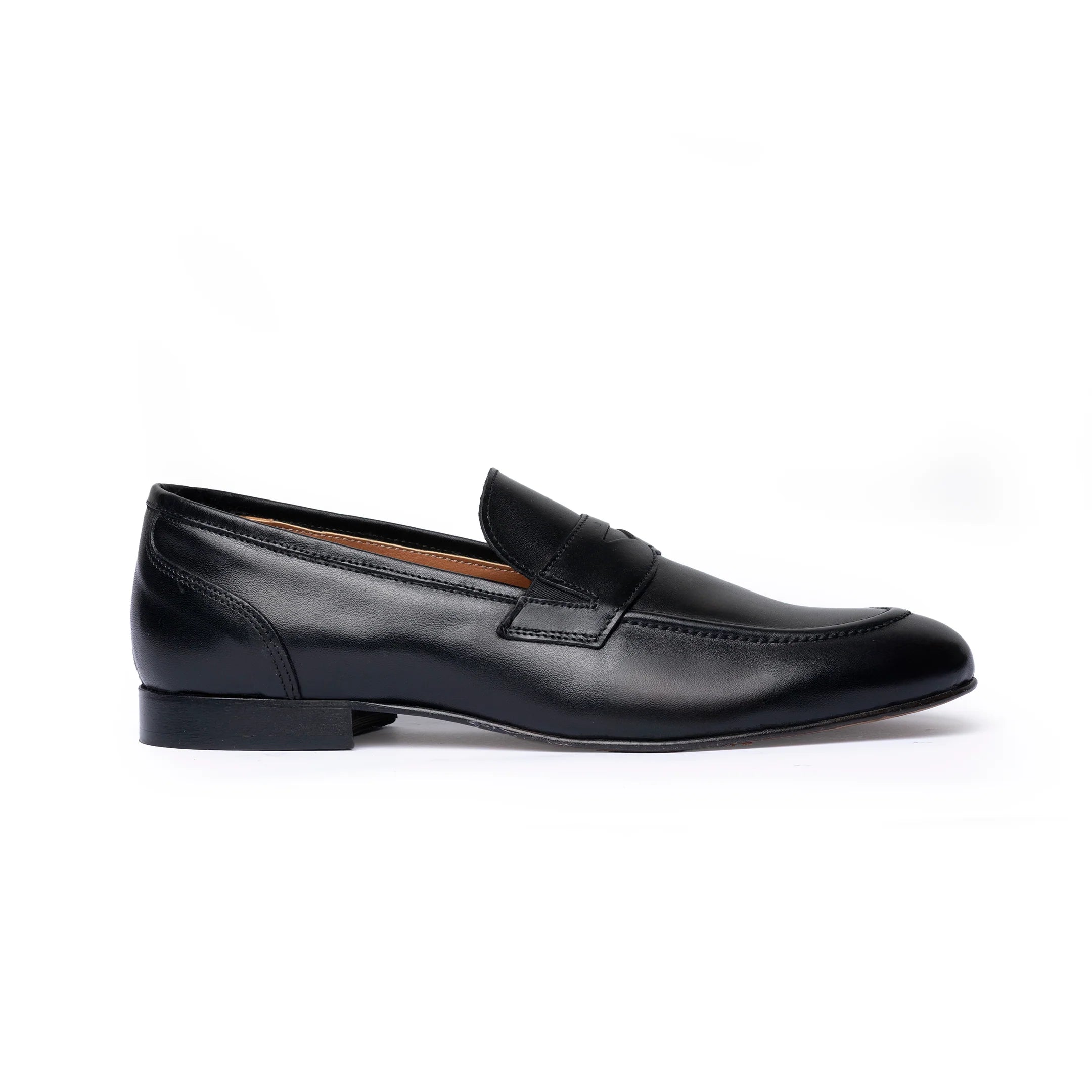 Schwarze Ledermocassin - Leone