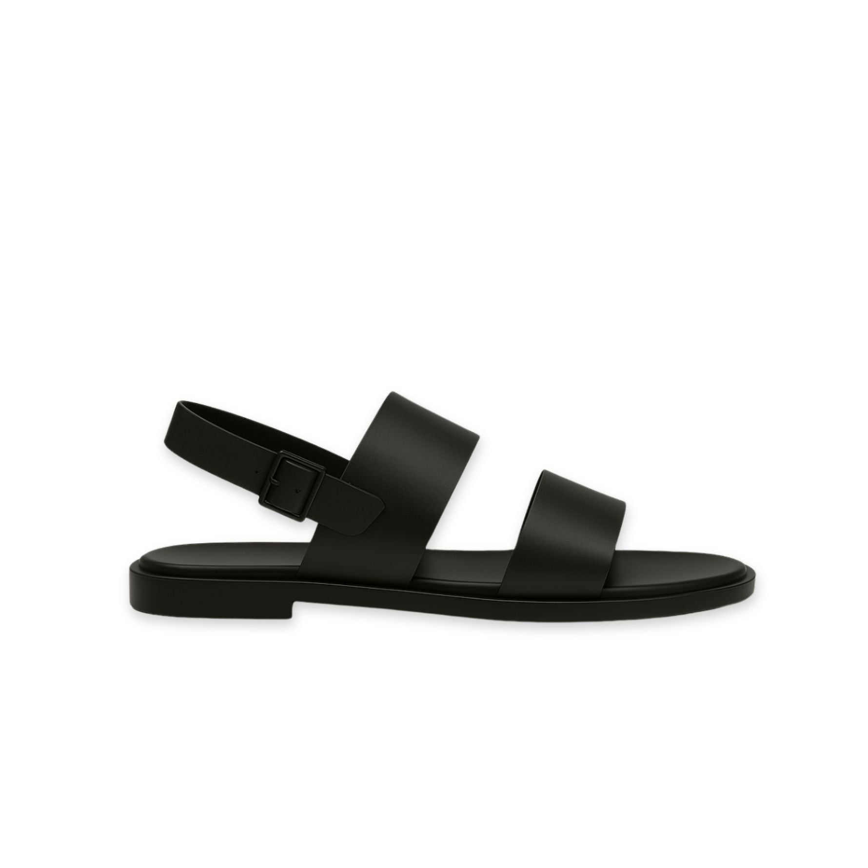 Schwarze Ledersandalen - Pietro