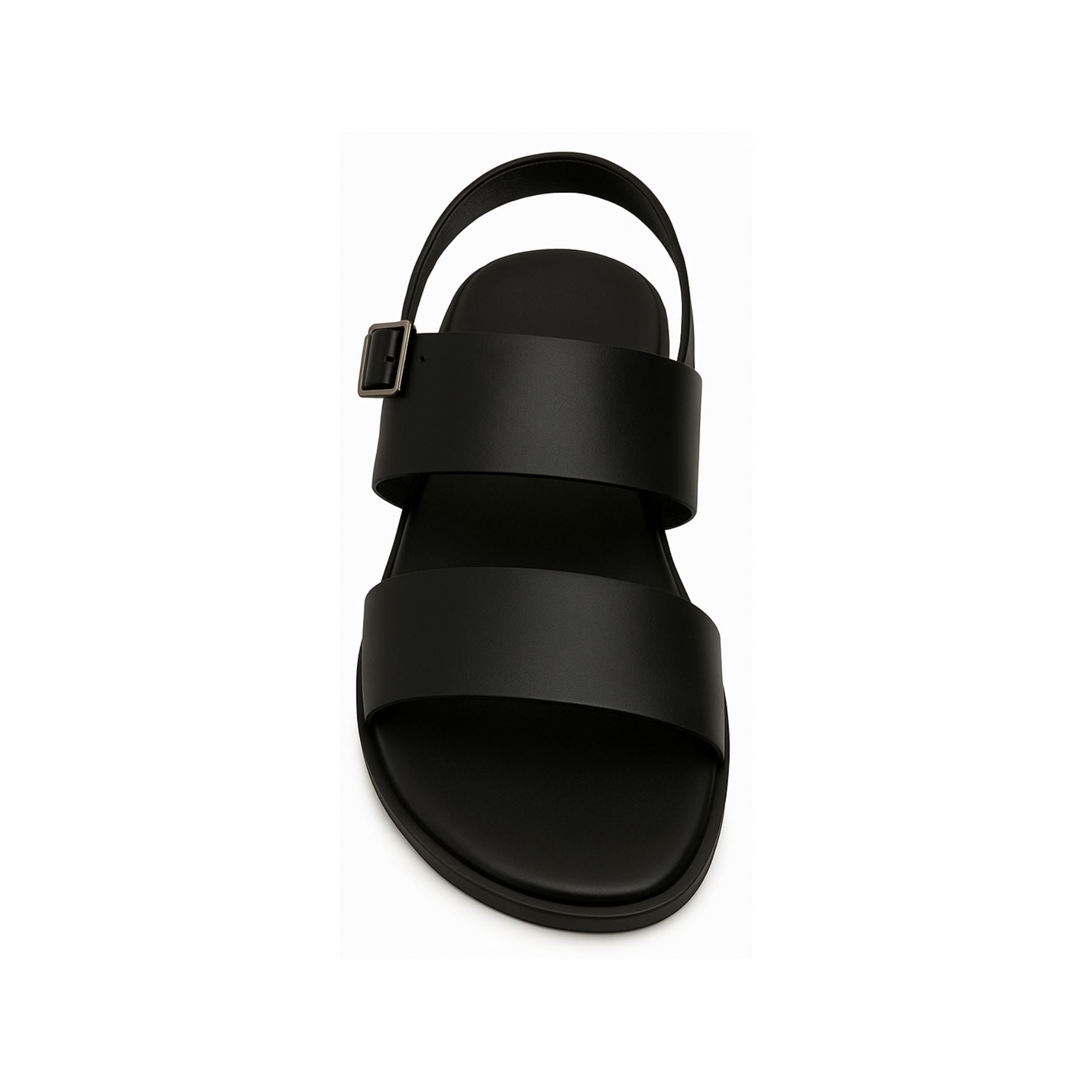 Schwarze Ledersandalen - Pietro
