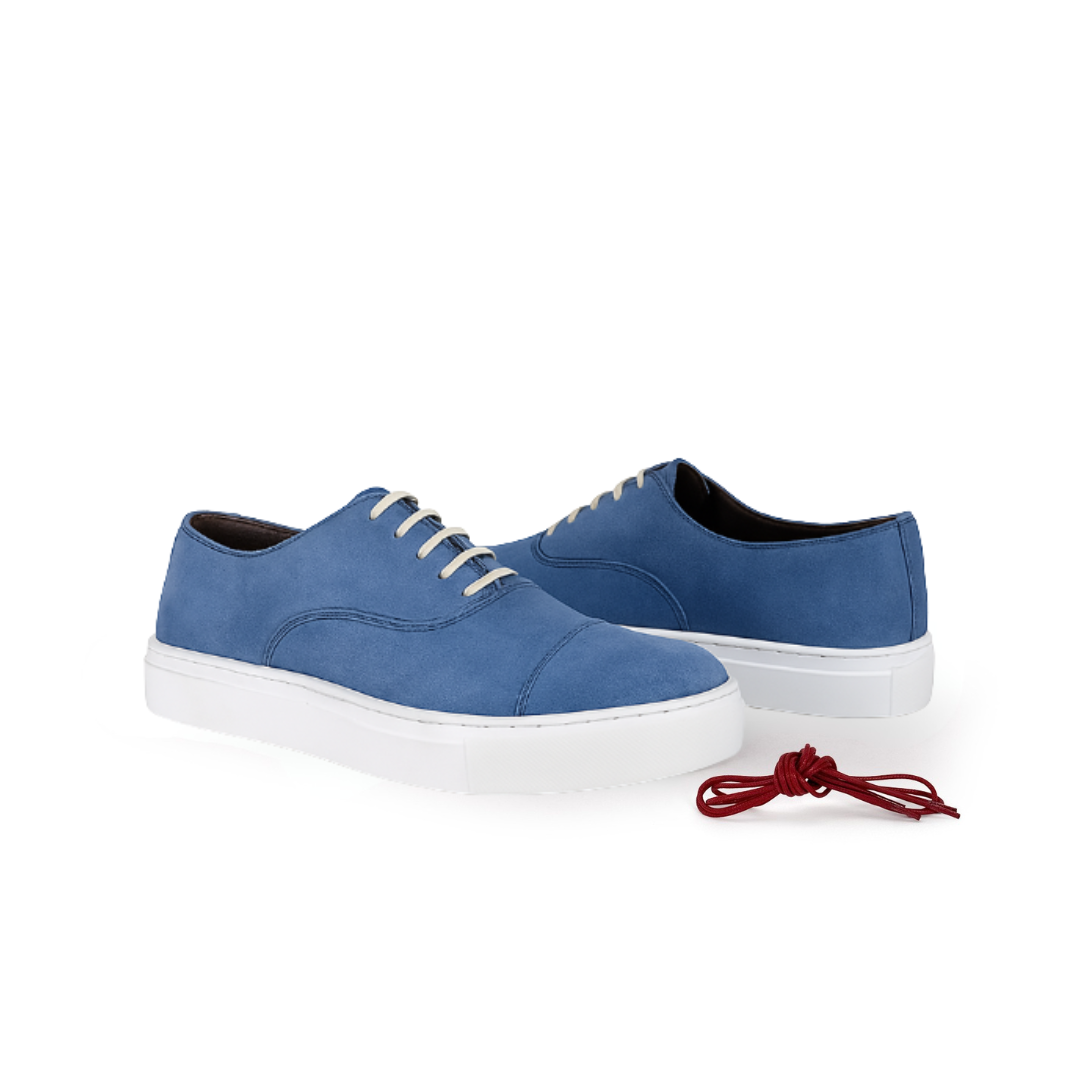 Blue en daim baskets - Guido