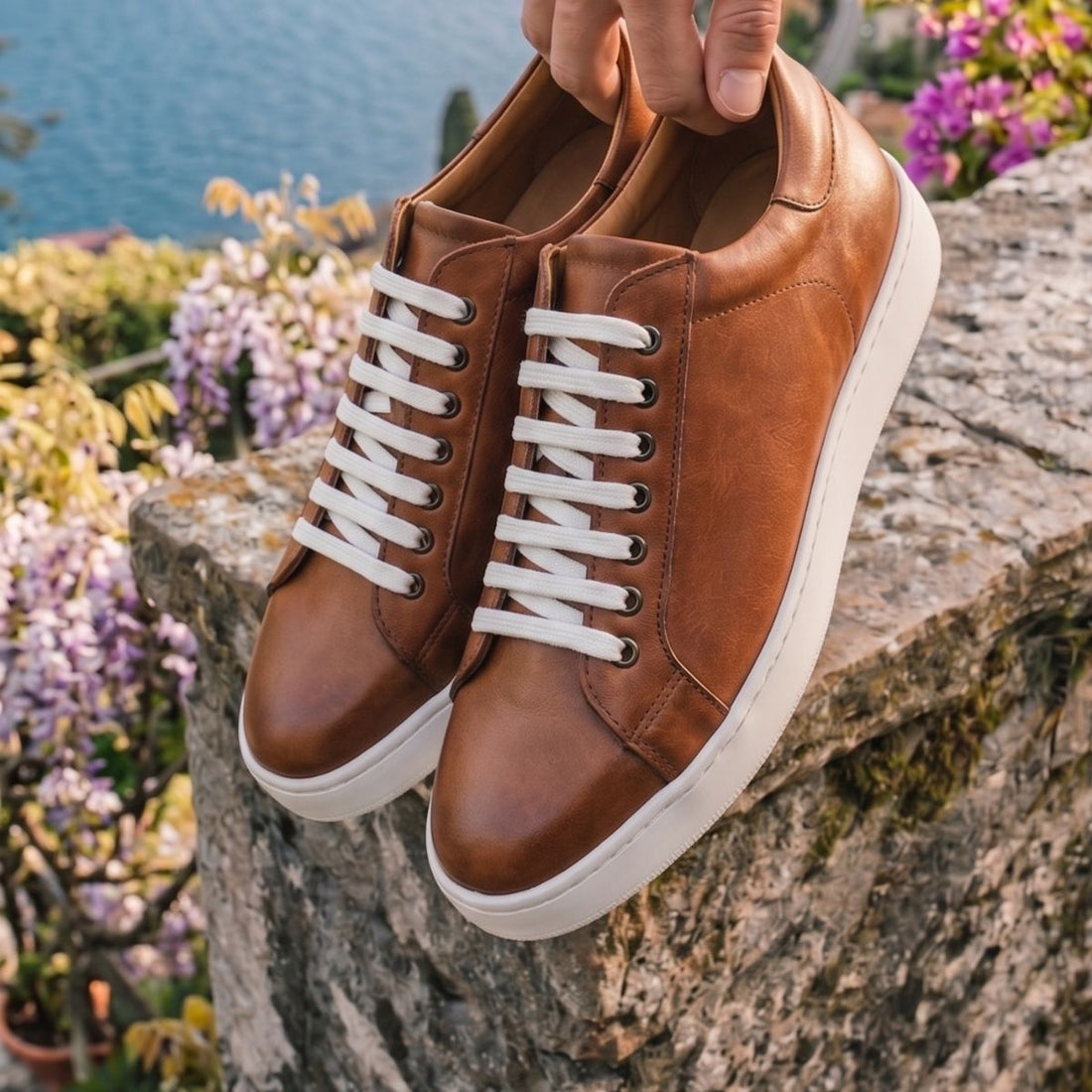 Sneakers pelle Marrone - Fabrizio