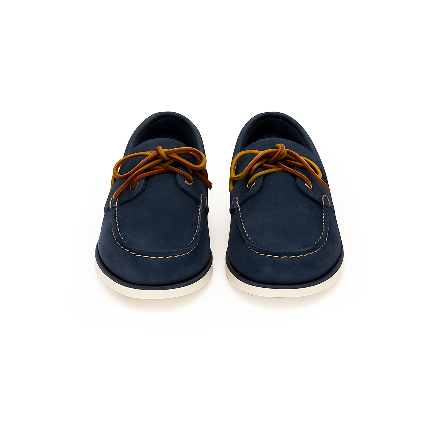 Blaue Wildleder-Mokassins für Herren - Bootsstil Santiago