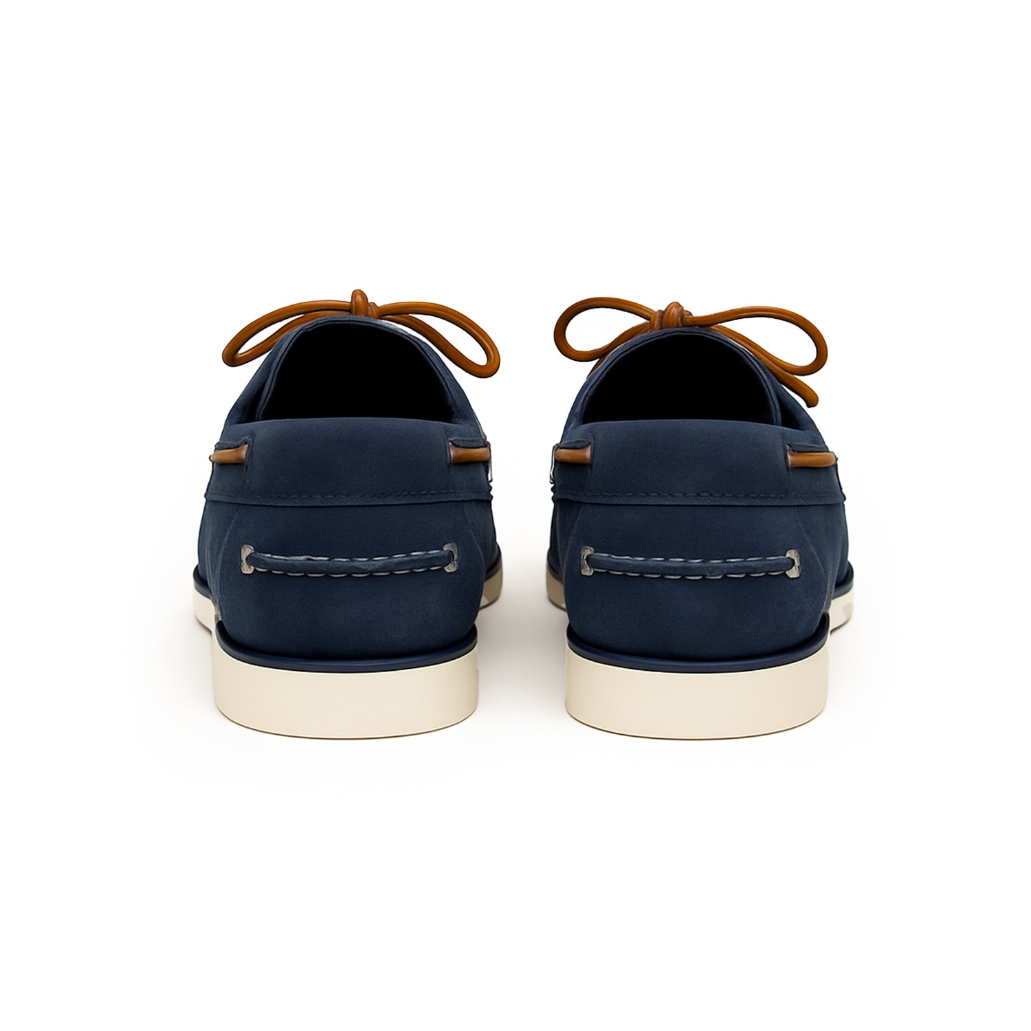 Blaue Wildleder-Mokassins für Herren - Bootsstil Santiago