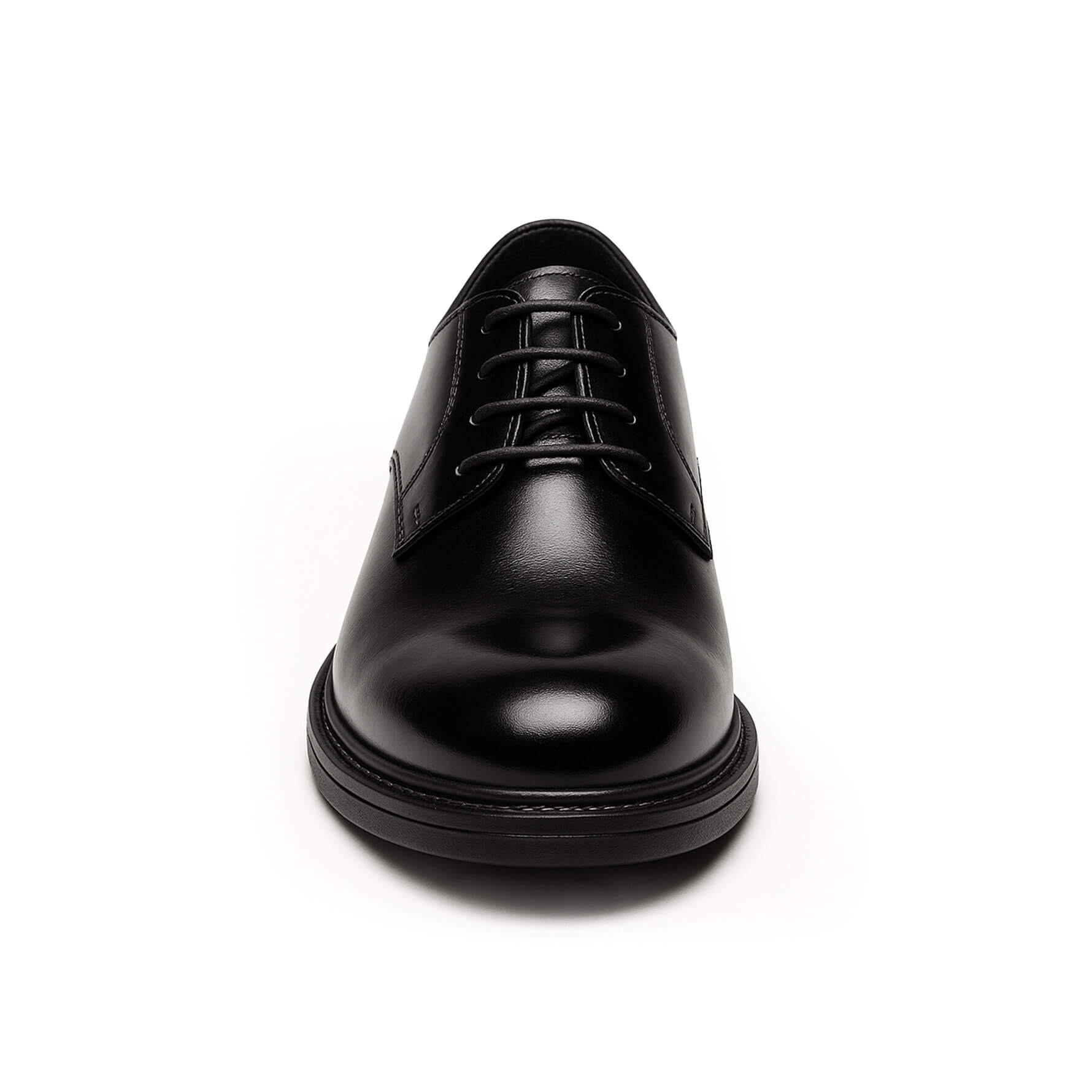 punta rotonda Scarpe eleganti uomo nere - derby - suola gomma - made in italy