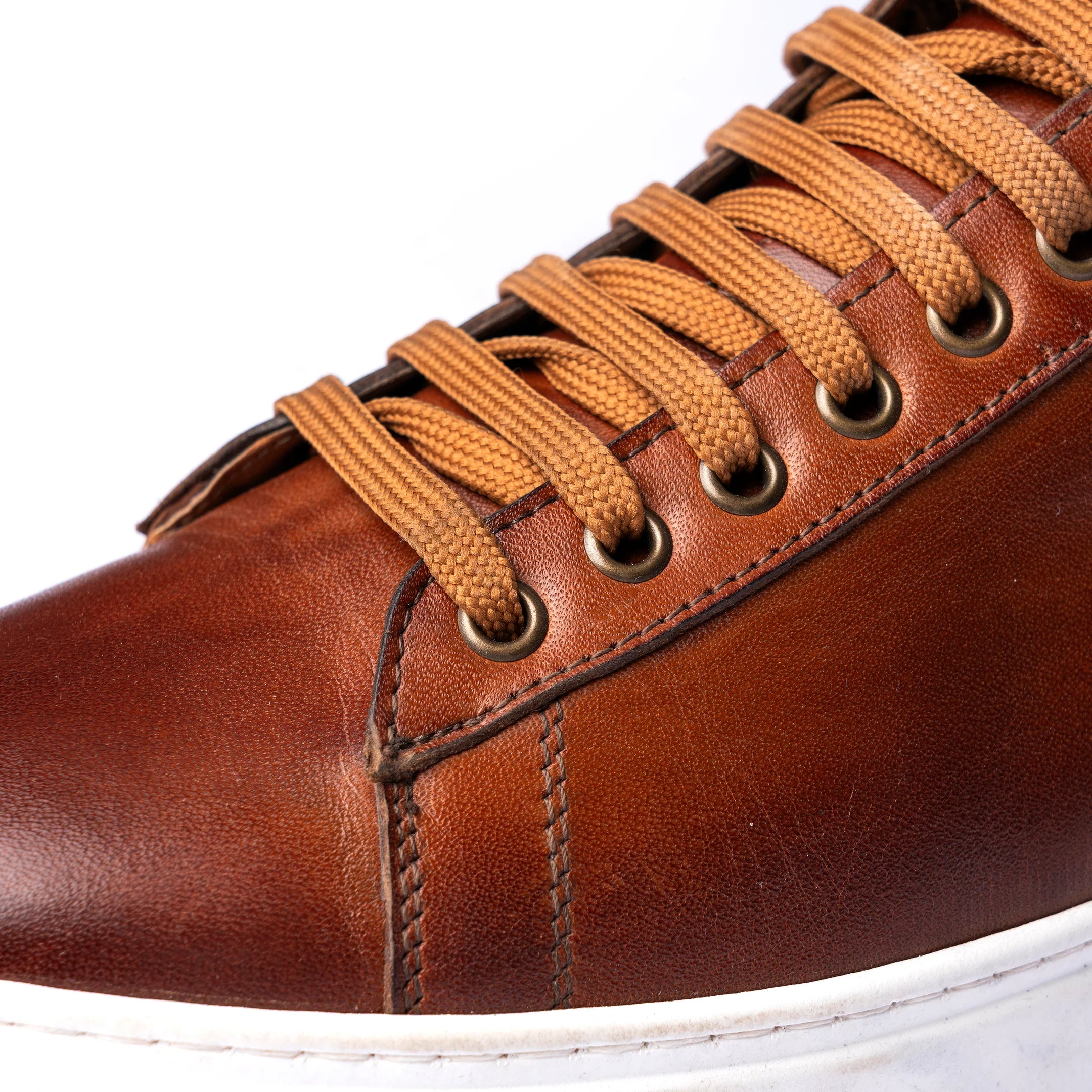 Braune Leder -Turnschuhe - Fabrizio