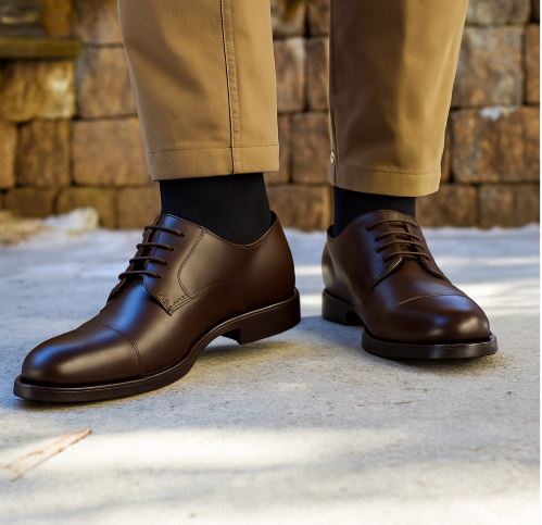 Stringate Oxford in pelle marrone - Amedeo