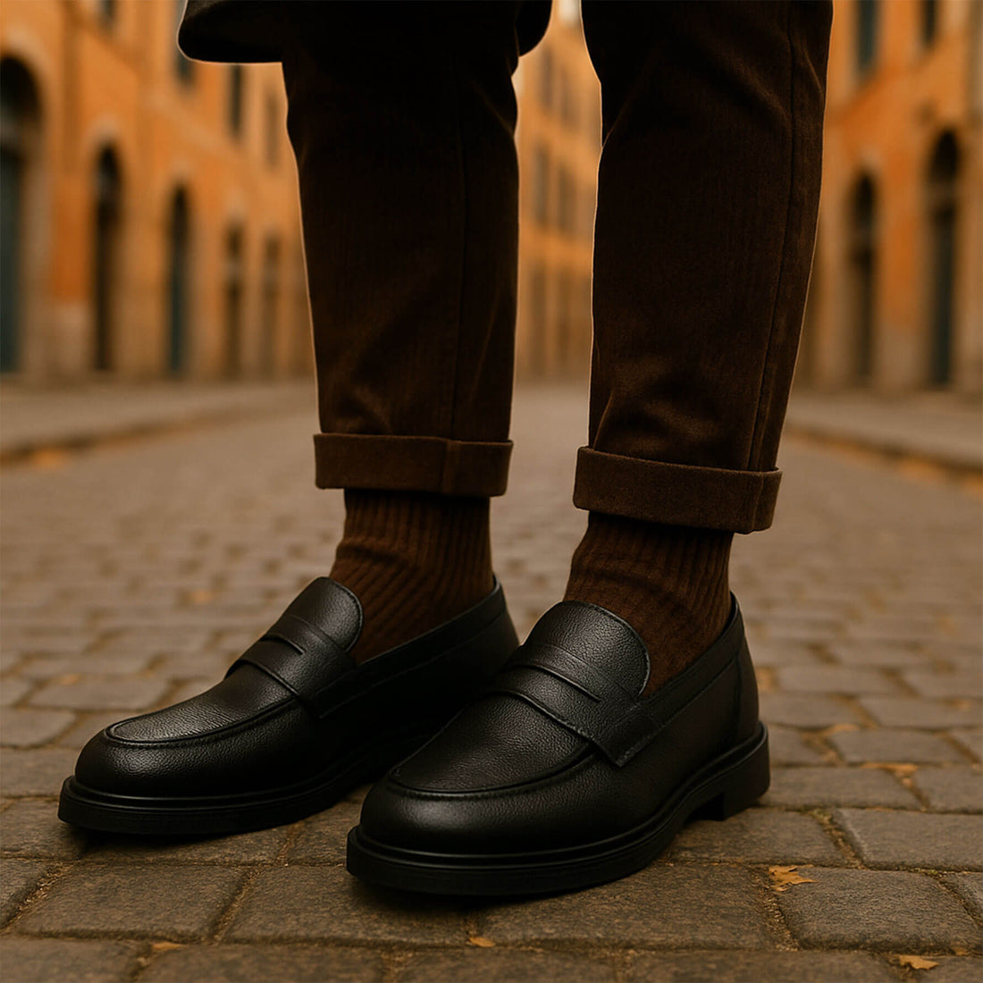 Wintermoccasin schwarzes Leder - Tiziano