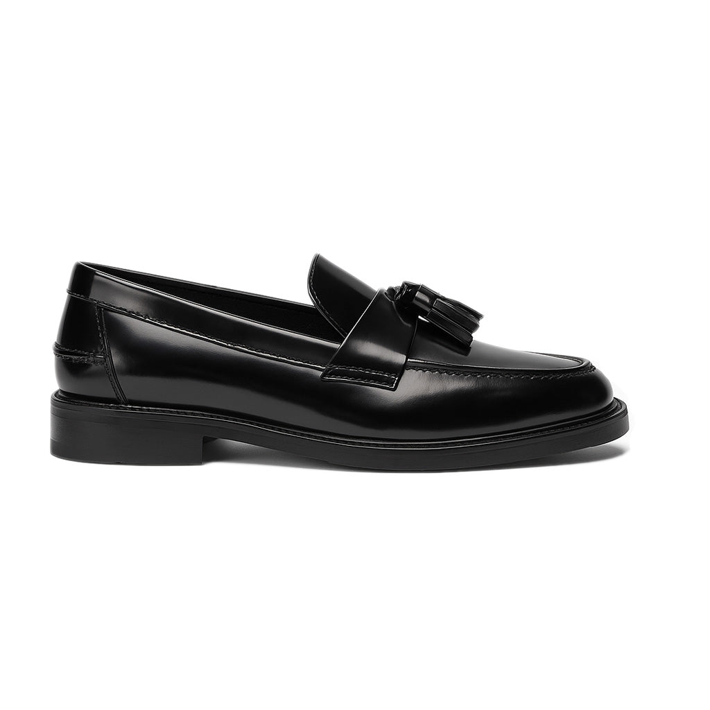 Schwarze Ledermocassin - Ascanio