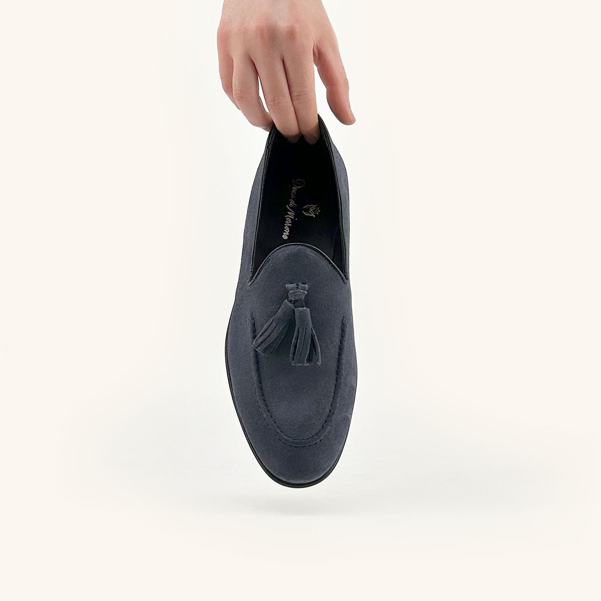 Made in Italy Mocassini Uomo blu con nappine Duca di Morrone