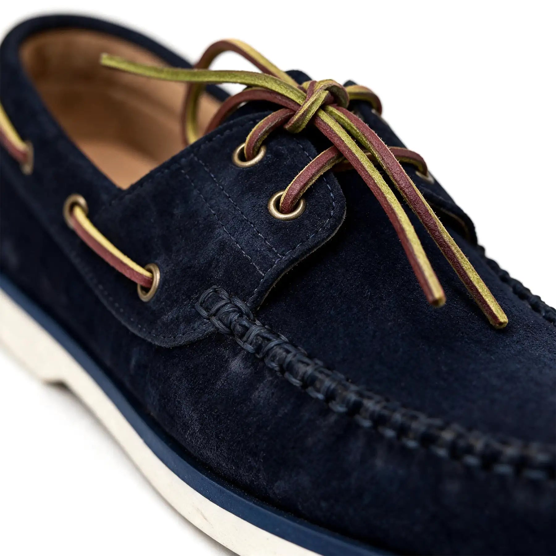 Mocassini barca in camoscio royal blu - Santiago