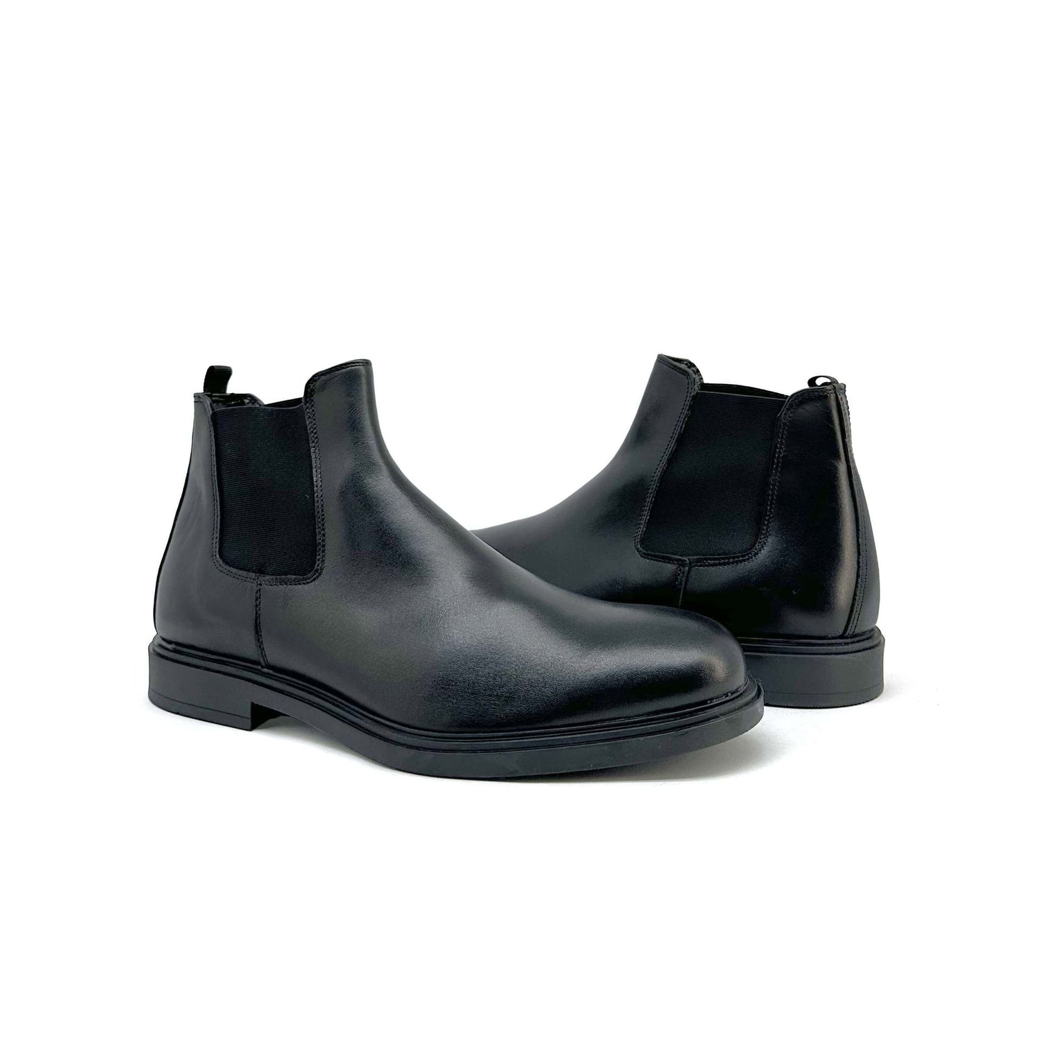 Bottes Chelsea en cuir noir - Martino