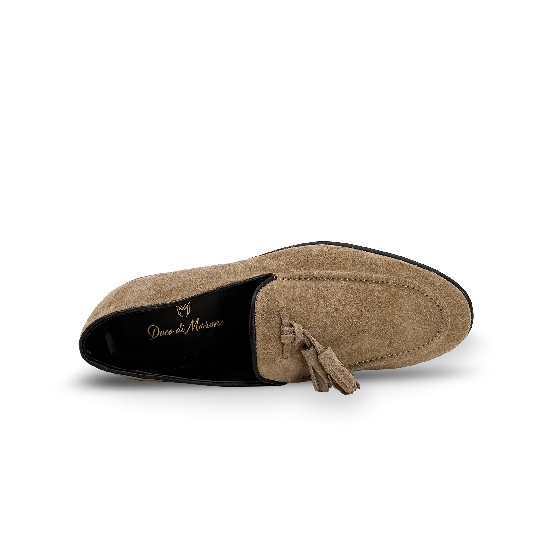 Suede loafers with dove gray tassels - Ascanio